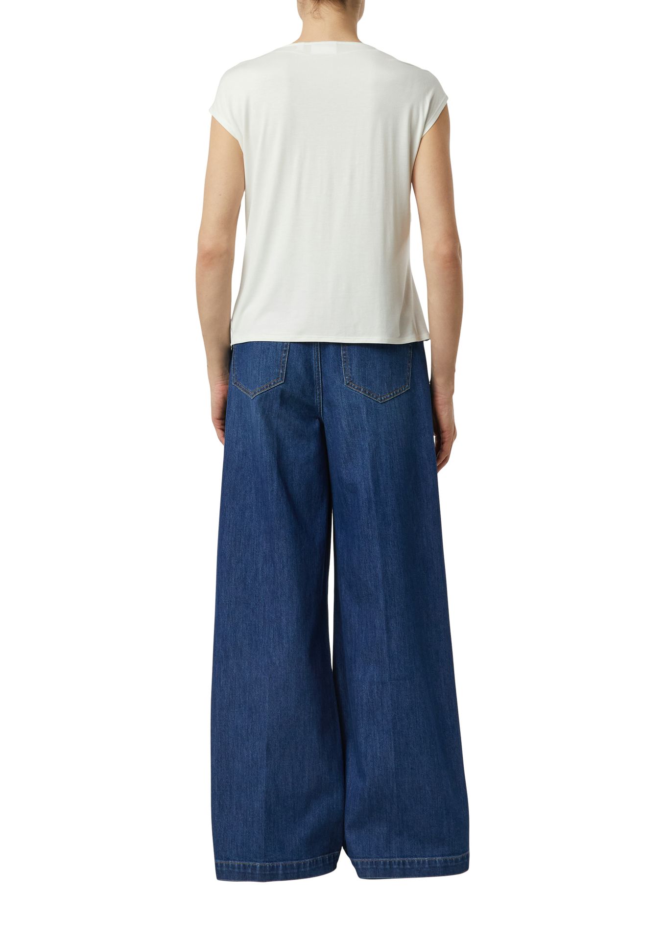 elegantes Blusen-Top mit Satinkante aus Viskose