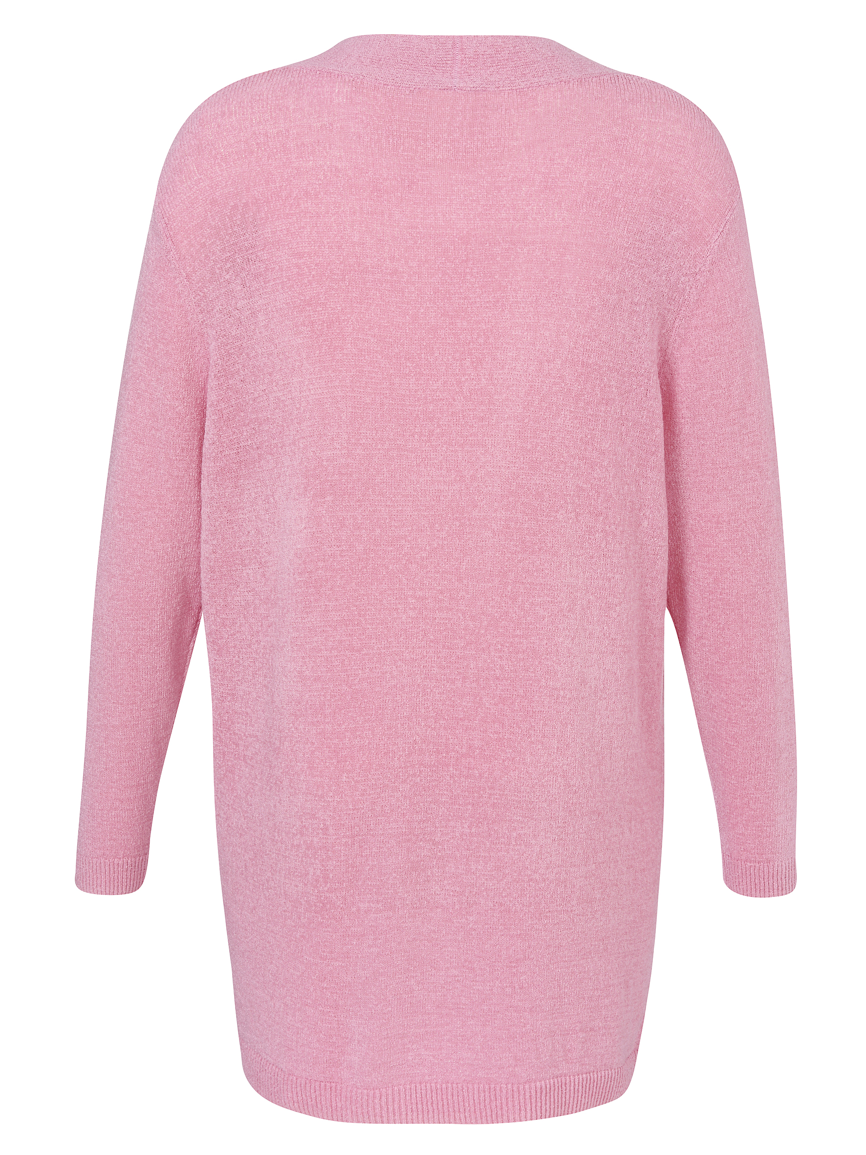 lange offene Jacke aus Kuschel-Strick