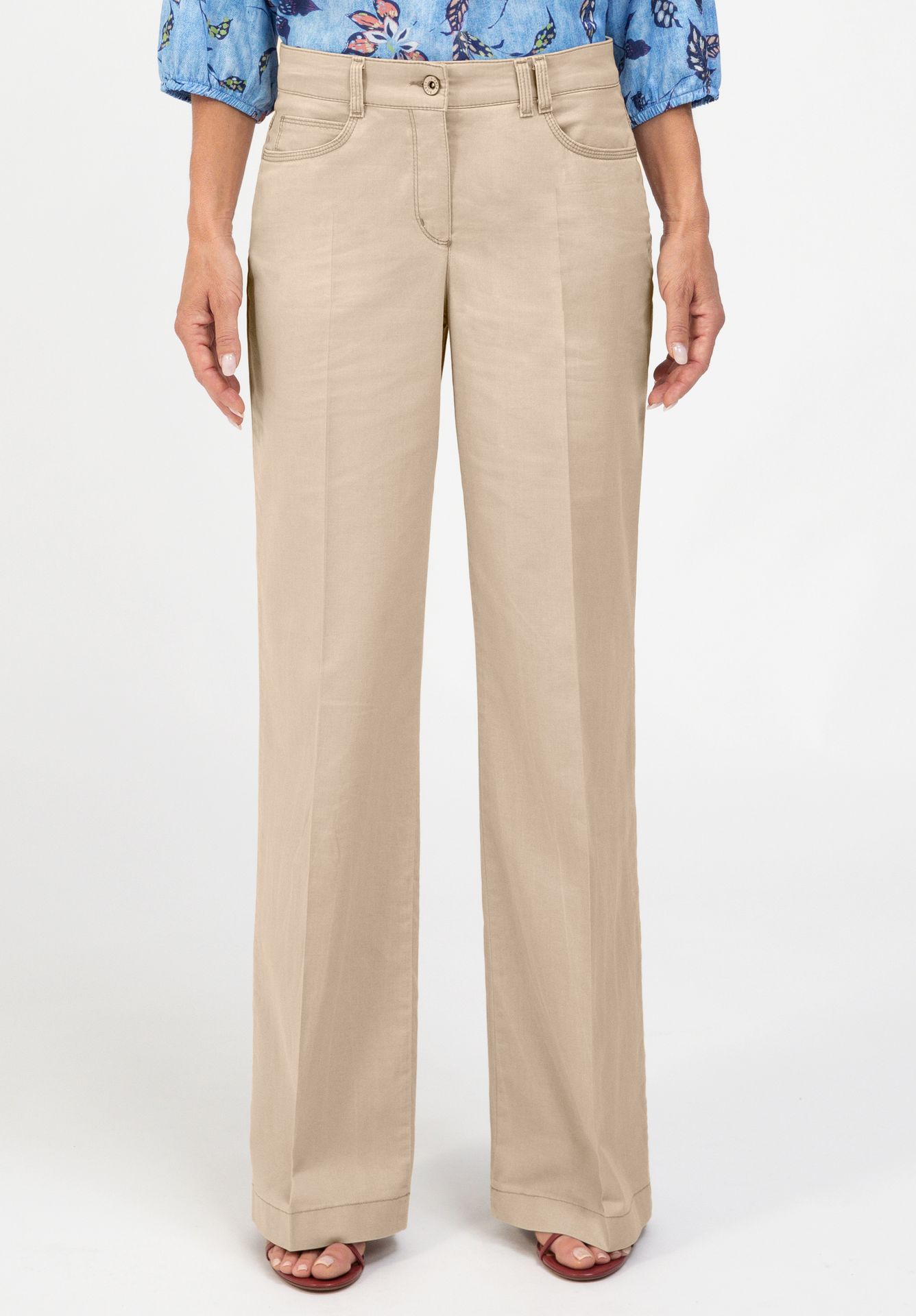 elastische Baumwoll-Jeans "MELBOUNRE" mit weitem Bein
