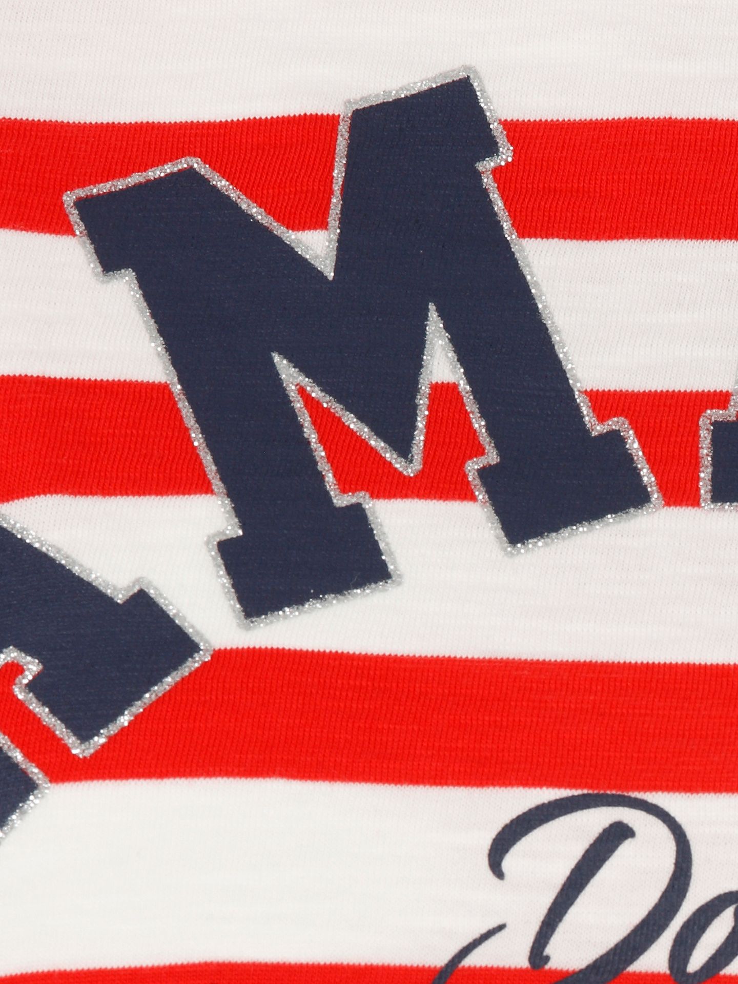 Baumwoll-T-Shirt mit blockringel und maritimen Front-Motiv