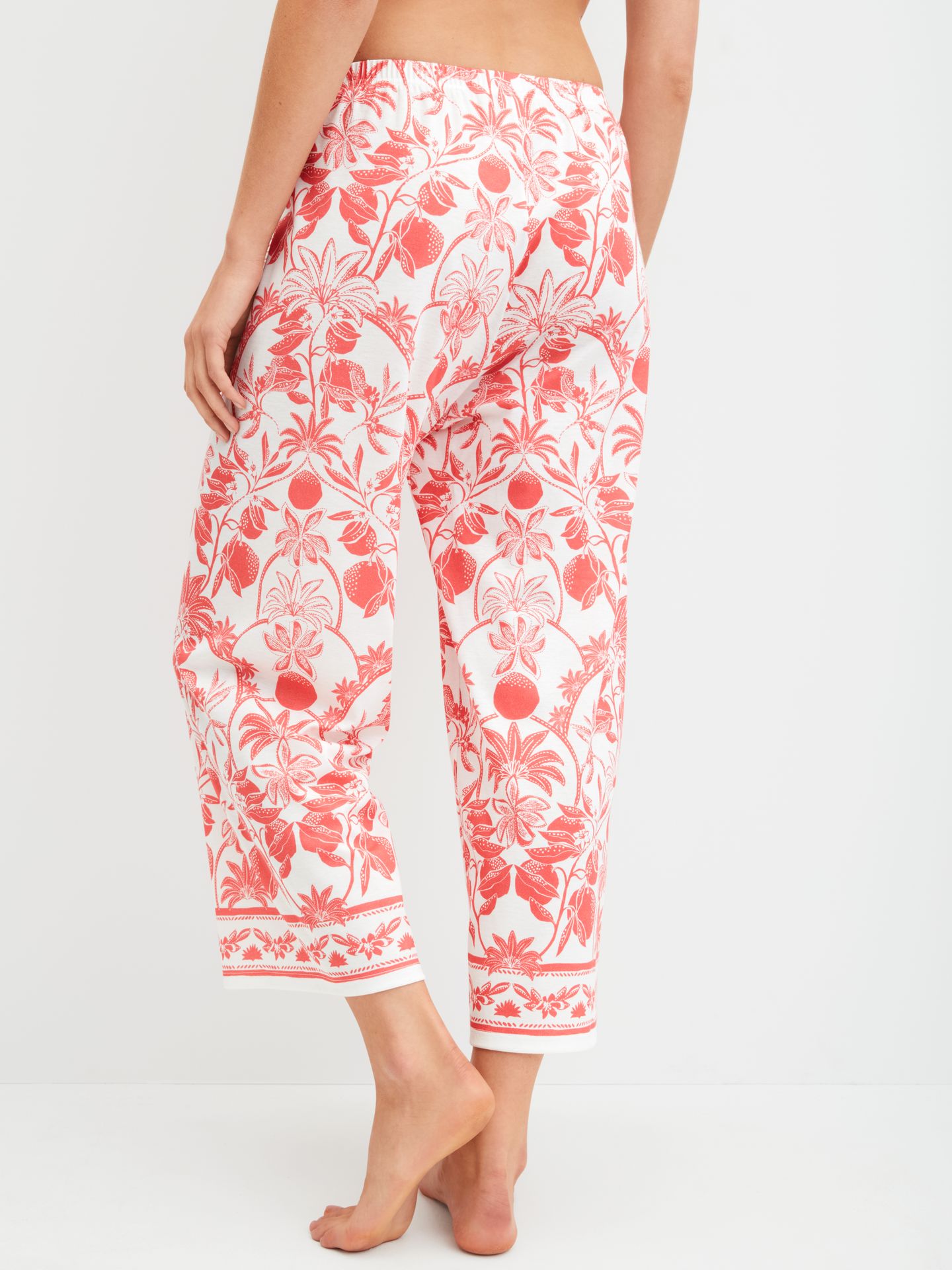 Sleepwear-7/8 Pants mit Allover-Dessin aus Baumwoll-Interlock-Jersey