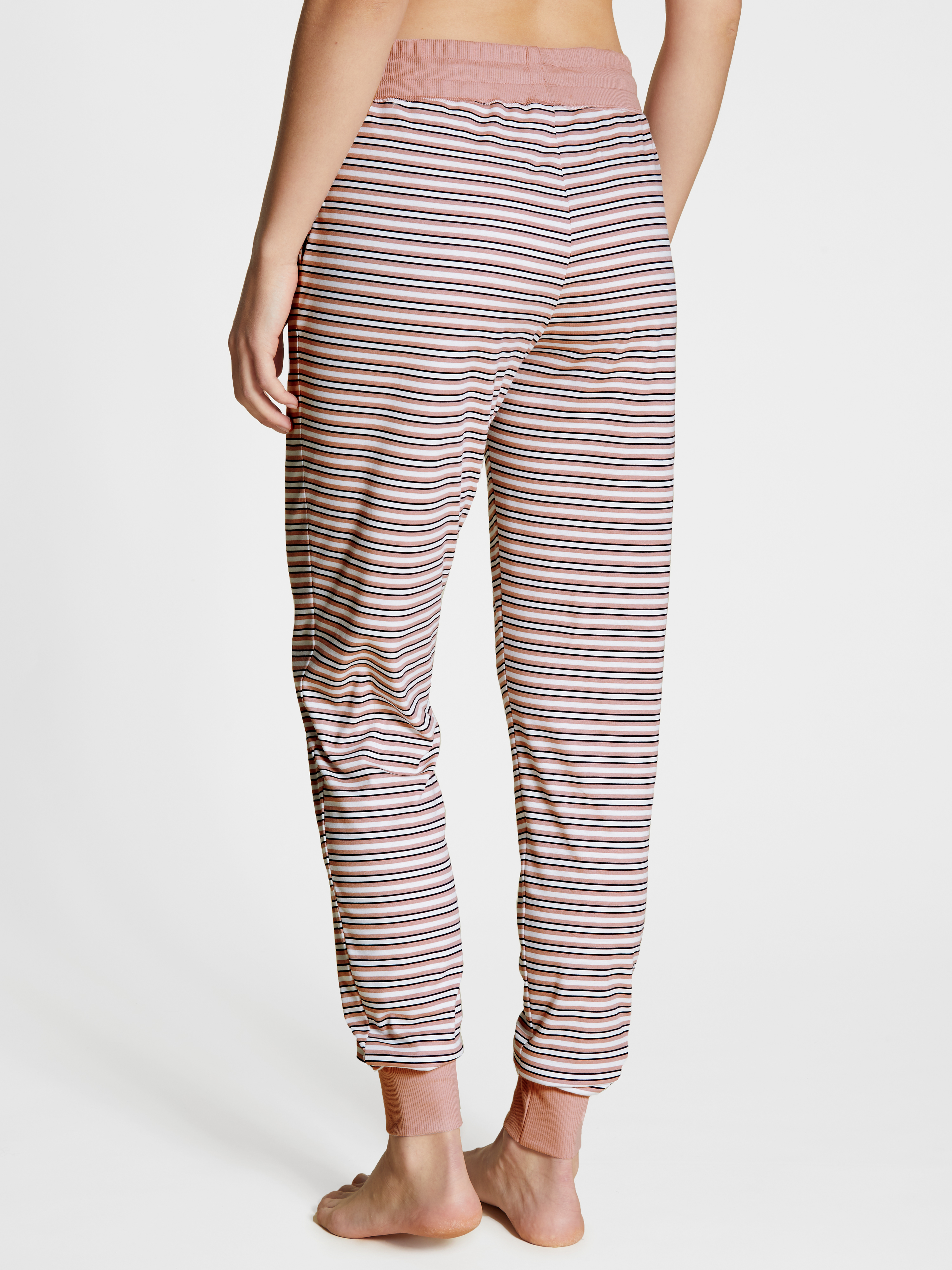 geringelte Nightwear-Hose lang