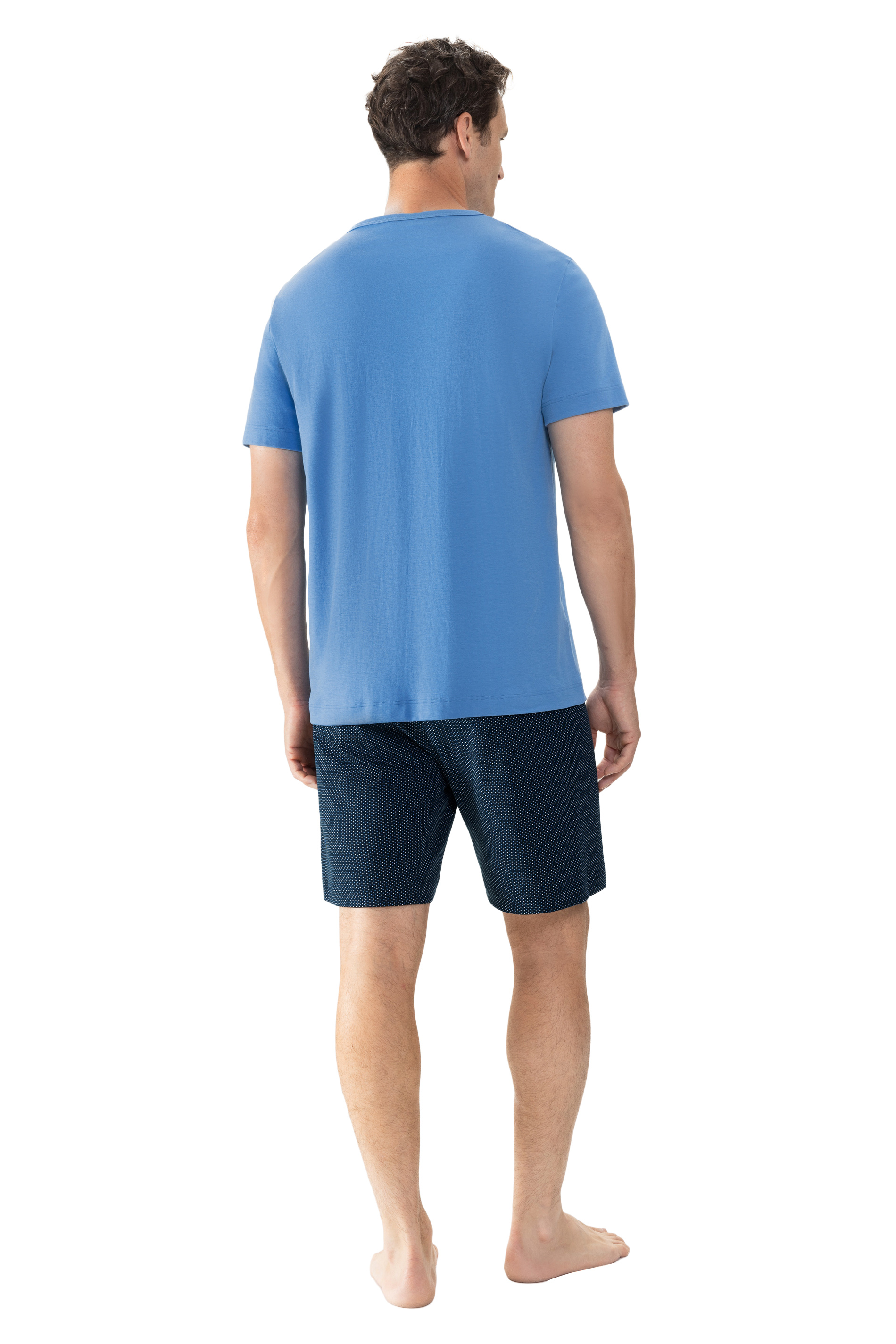 kurzer Herren-Schlafanzug  aus Baumwoll-Jersey