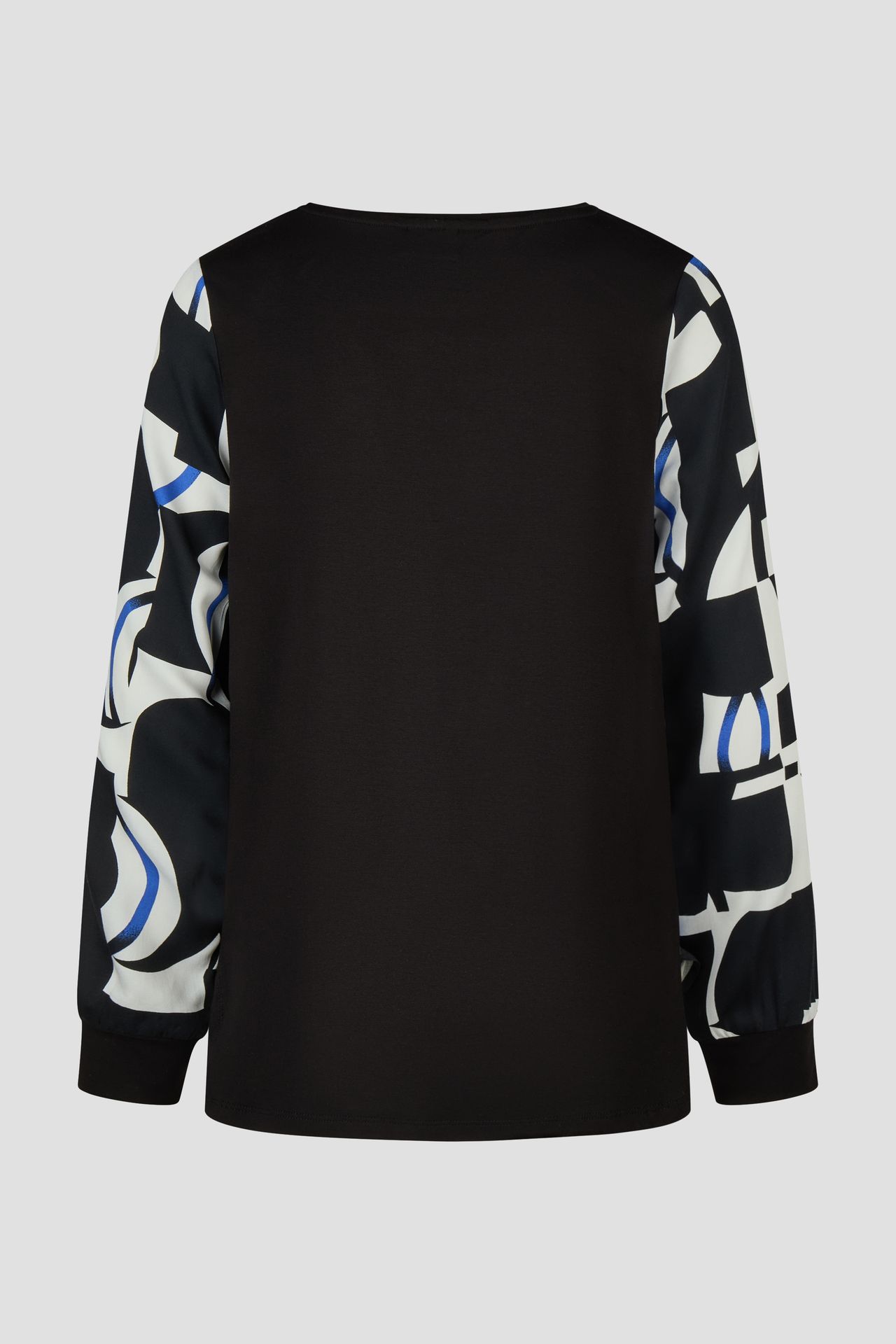 Blusen-Shirt mit großem Frontprint aus reiner Viskose