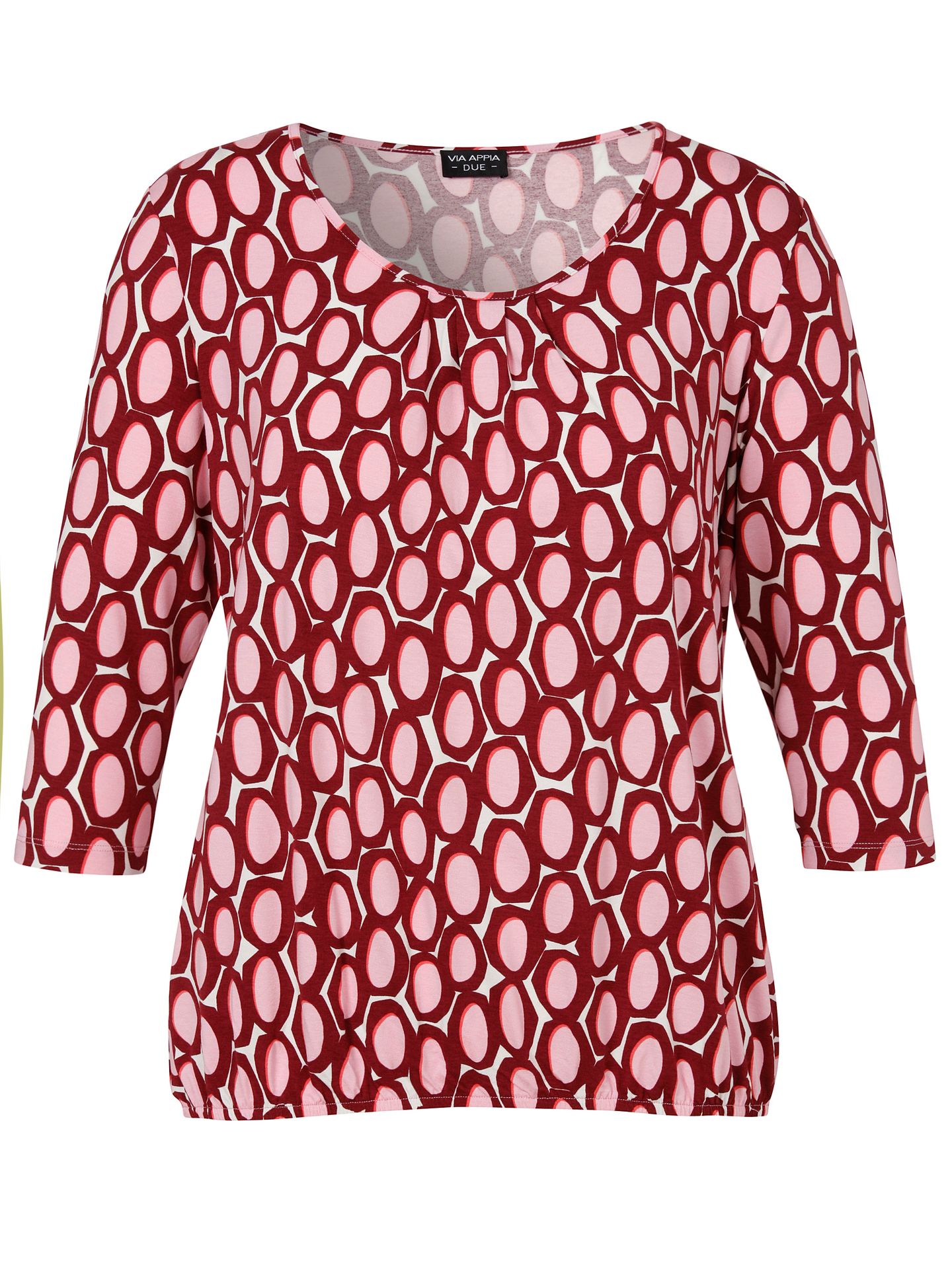 3/4-Arm-Shirt mit graphischem Druck aus Viskose-Jersey