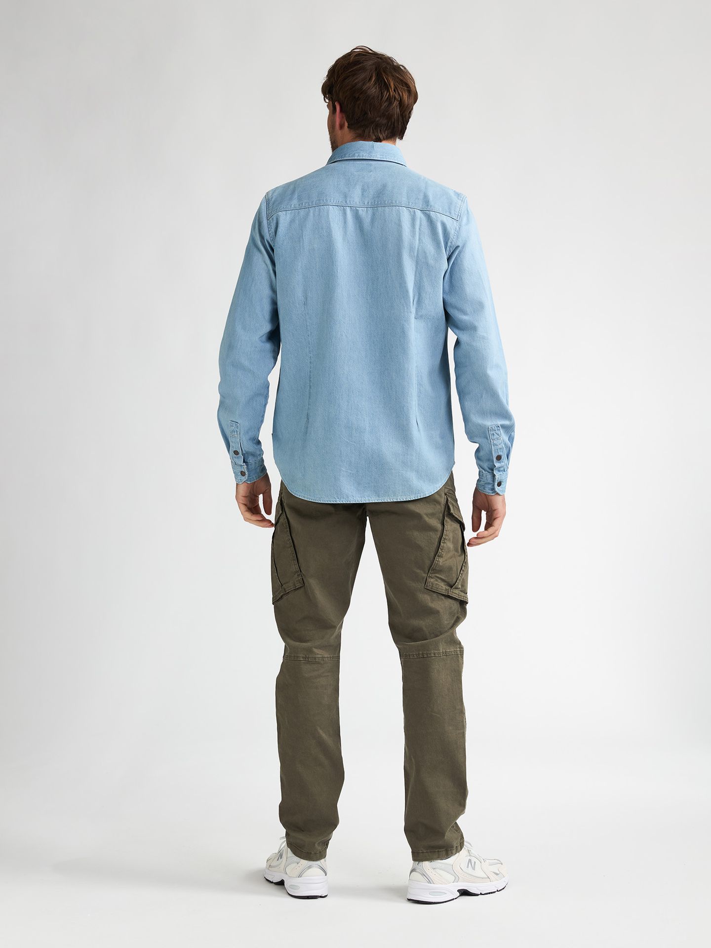 Men Shirt Long Sleeve Denim