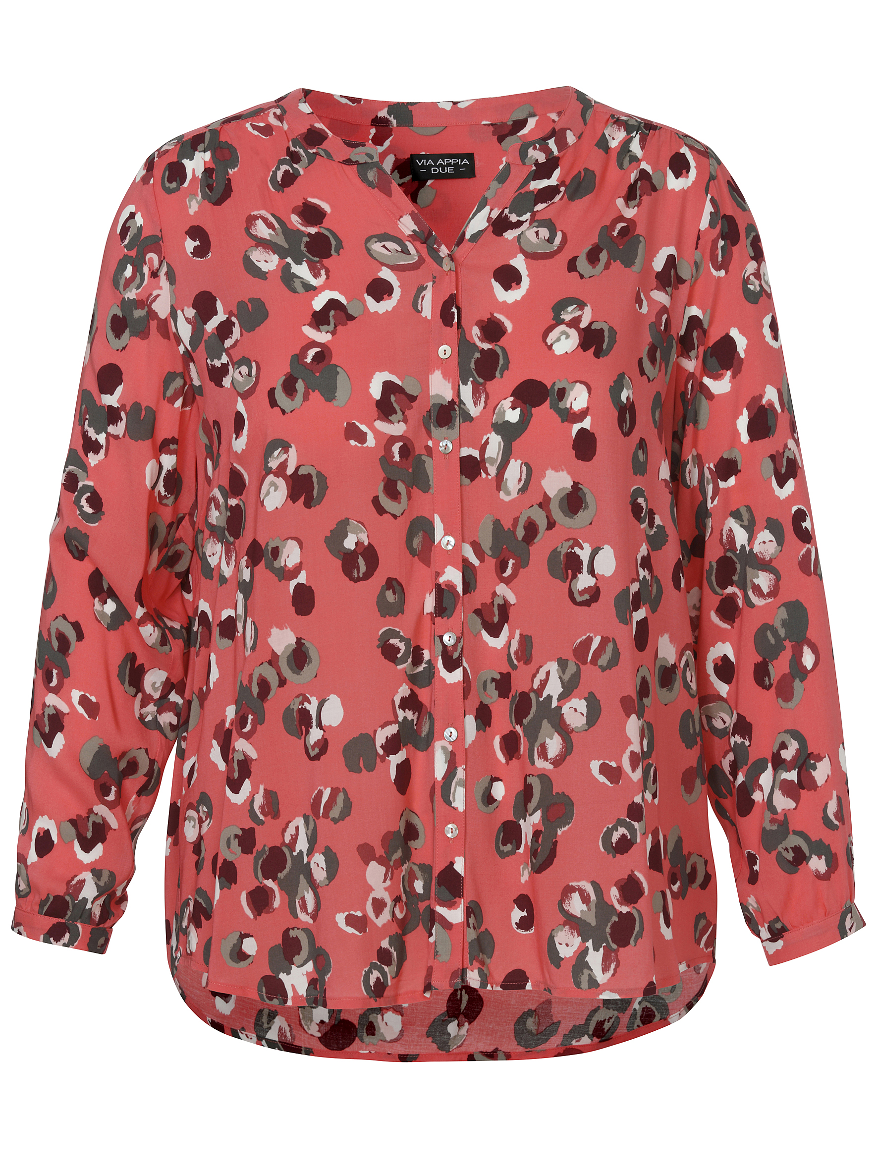 Schlupf-Bluse mit Kringel-Druck aus Viskose