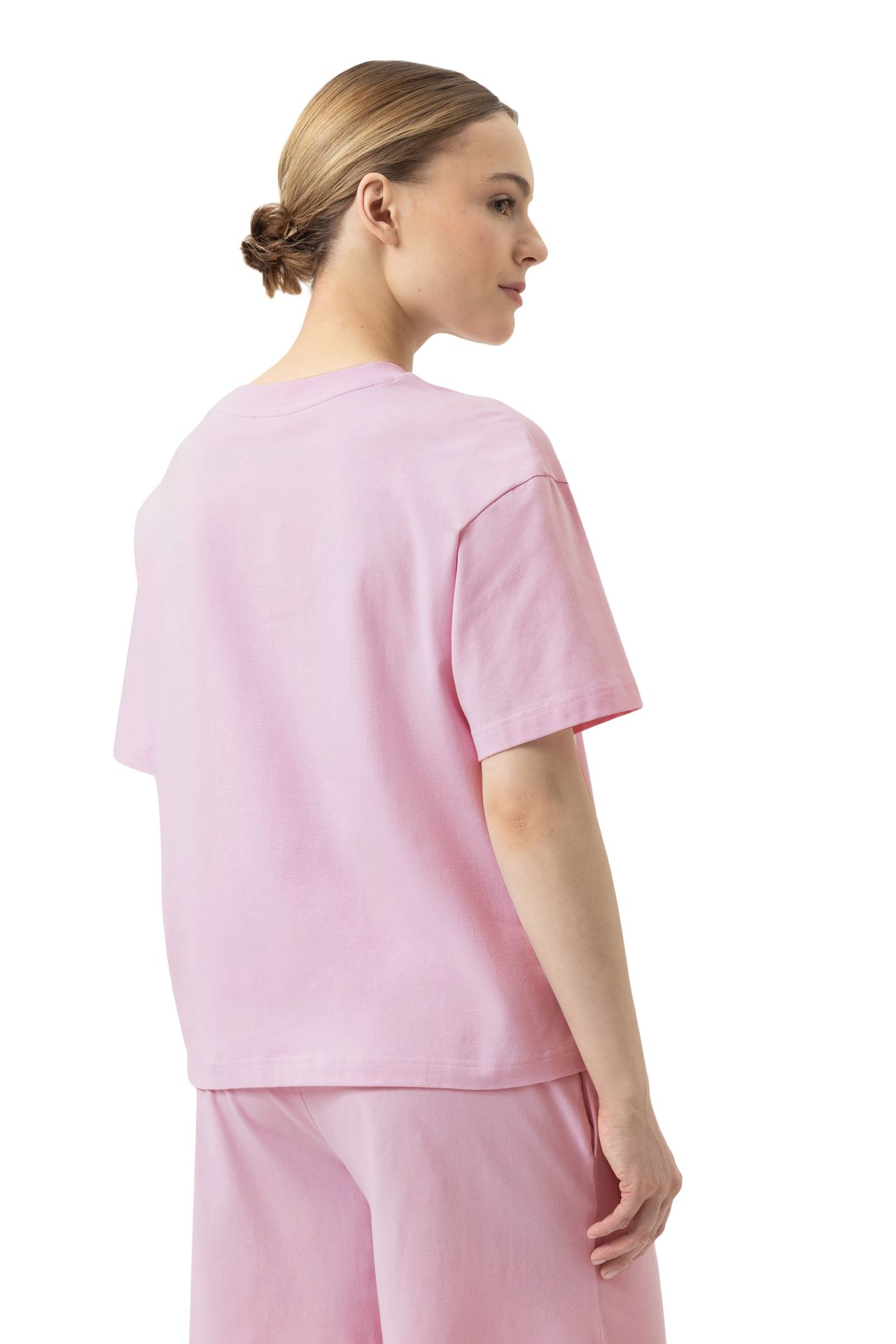 Sleepwear-T-Shirt aus Baumwoll-Jersey mit Front-Print