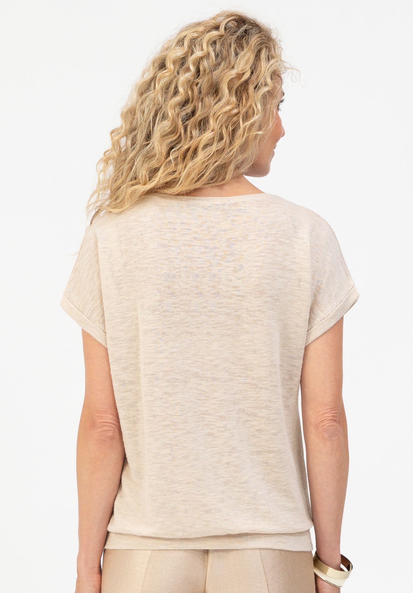 edles Strick-Shirt "JULIE" mit aufwendiger Paillettenstickerei aus Viskose-Mix