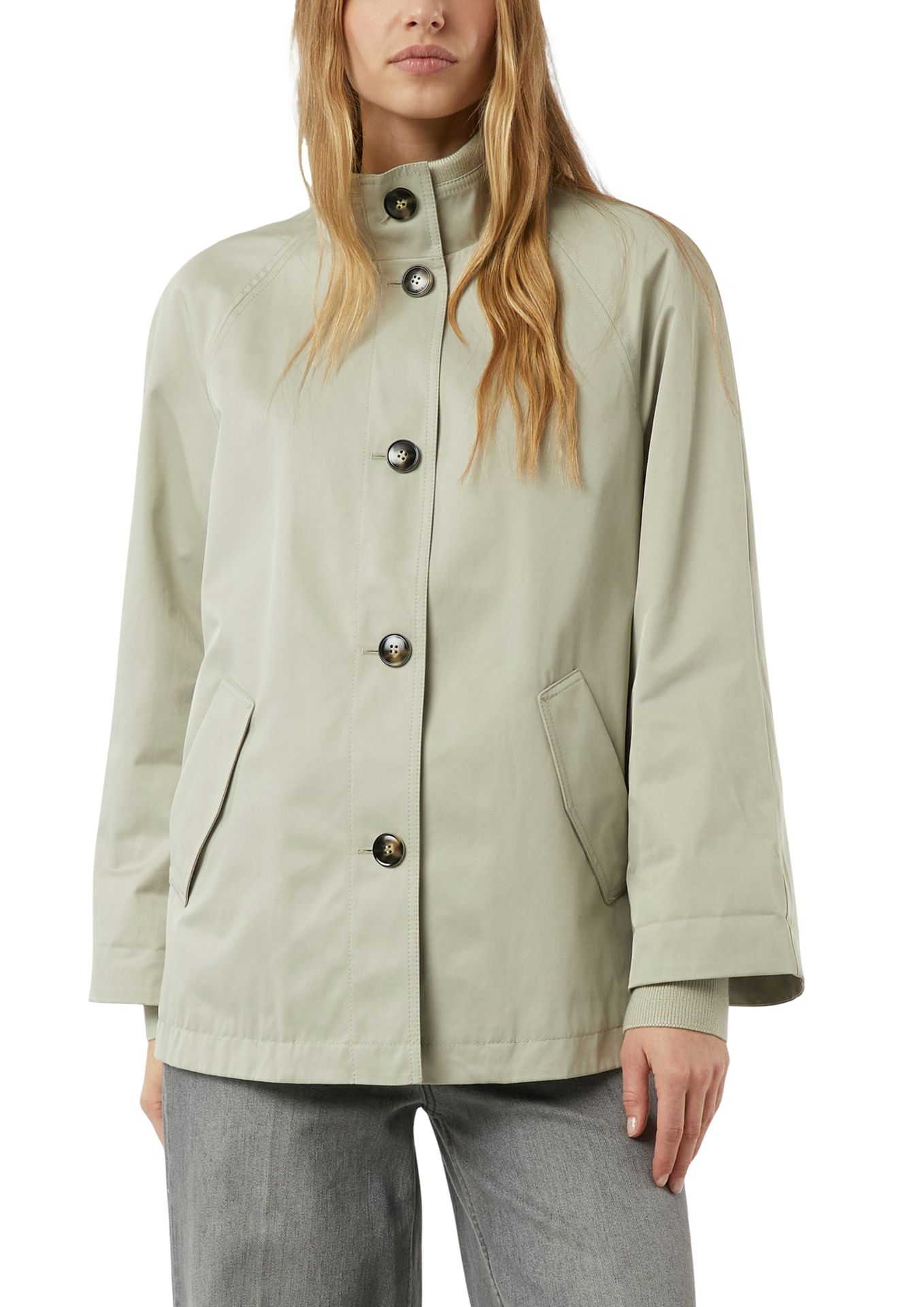 Outdoor-Jacke im Cape-Stil aus Baumwoll-Mix