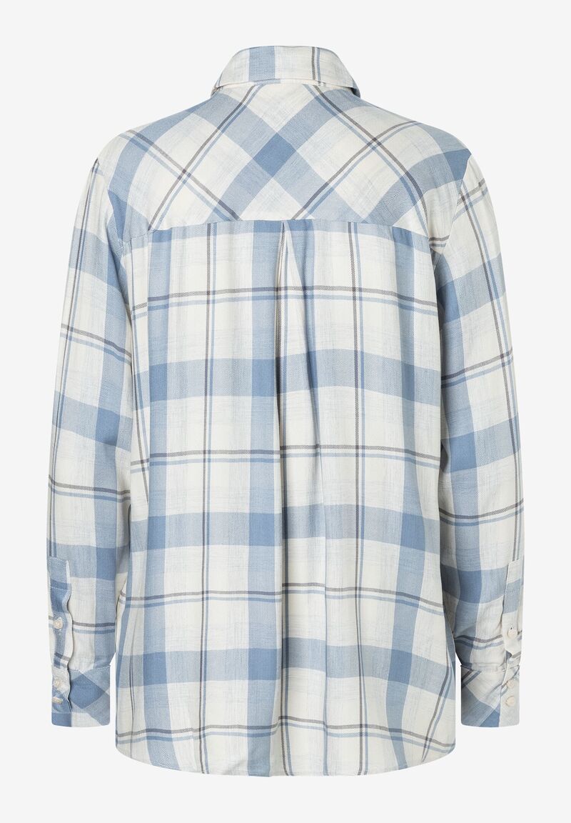 weite Flanell-Hemdbluse  kariert