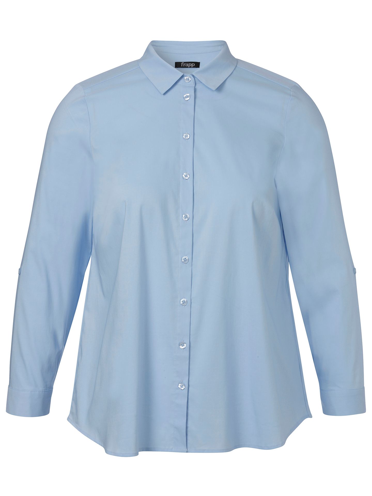 Basic Hemdbluse aus Baumwoll-Elasthan