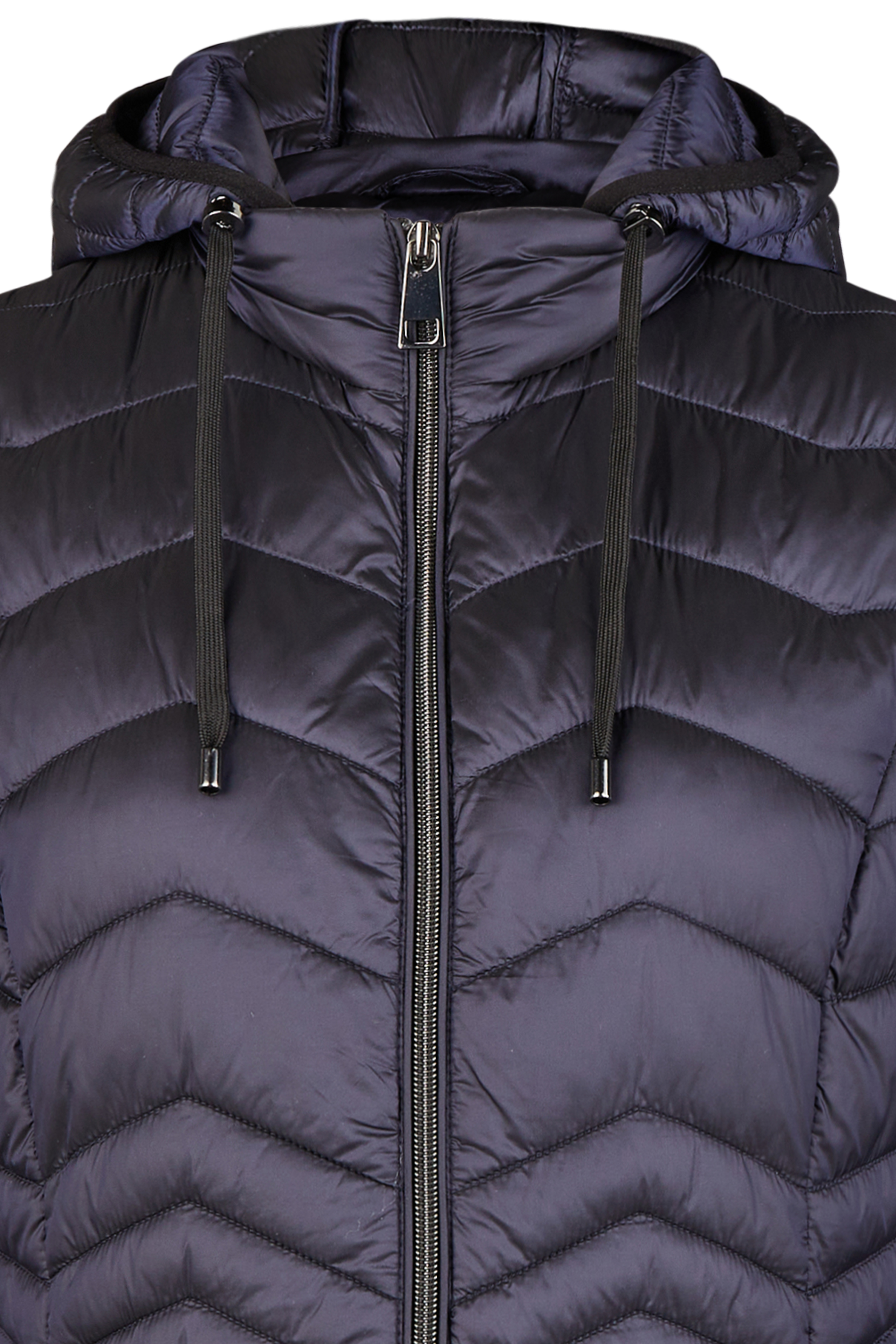 lange Outdoor-Stepp-Weste mit Kapuze