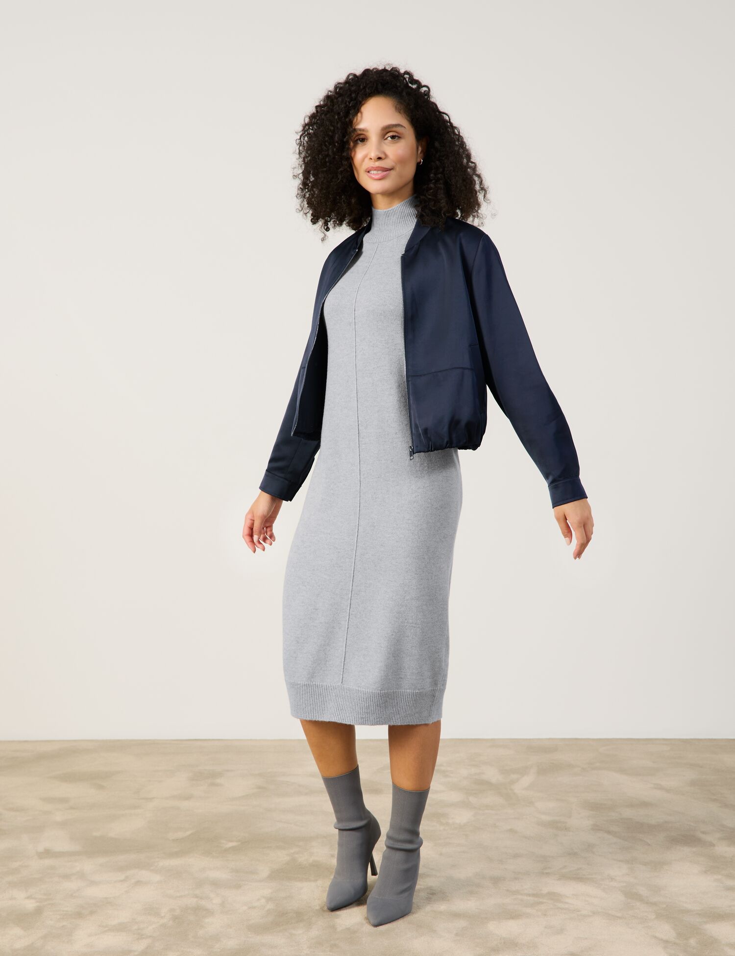 eleganter Satin-Blouson