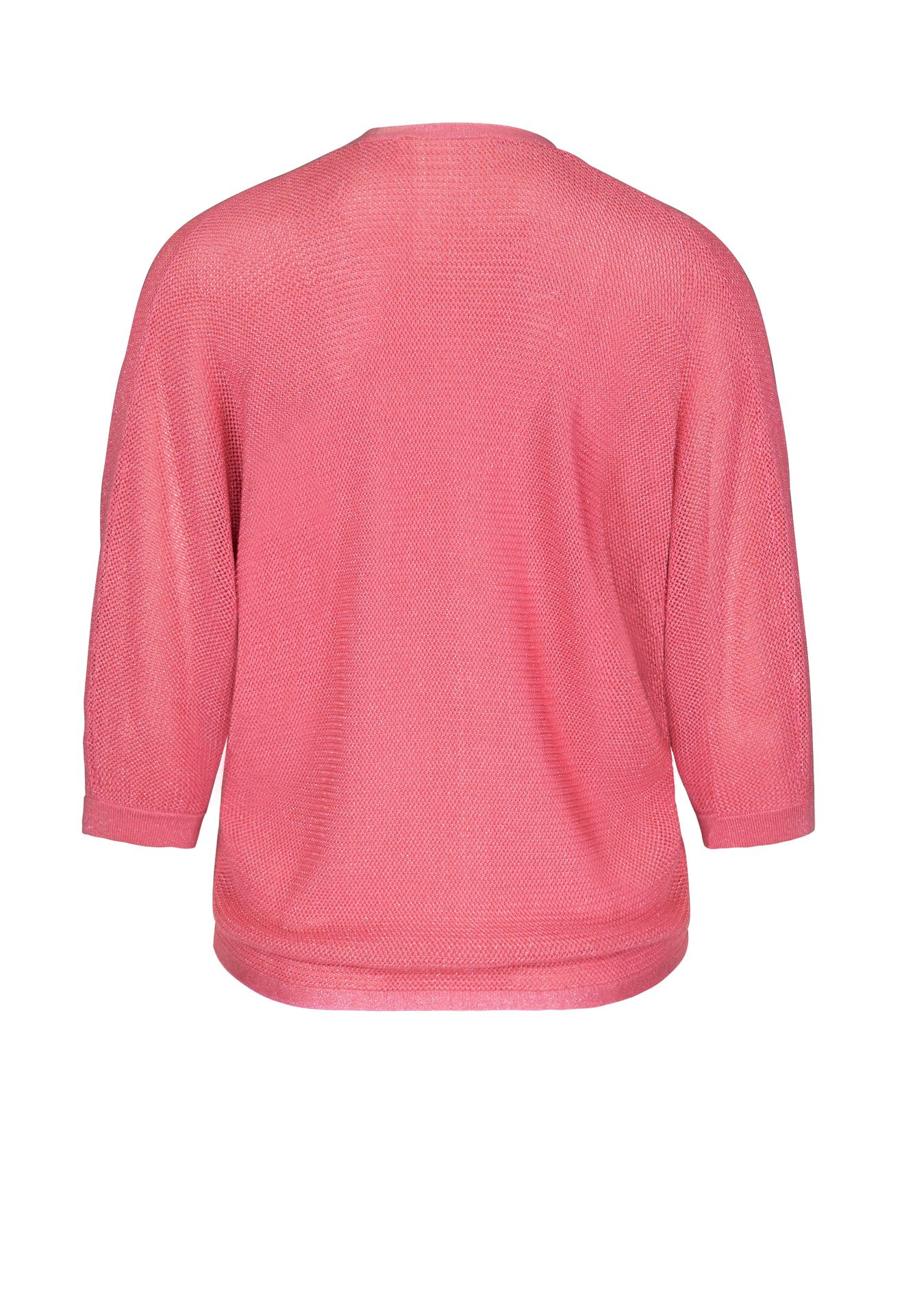 edle 3/4 Arm-Strickjacke "VALENTE" in leicht glänzendem Lochstrick aus Viskose-Mix