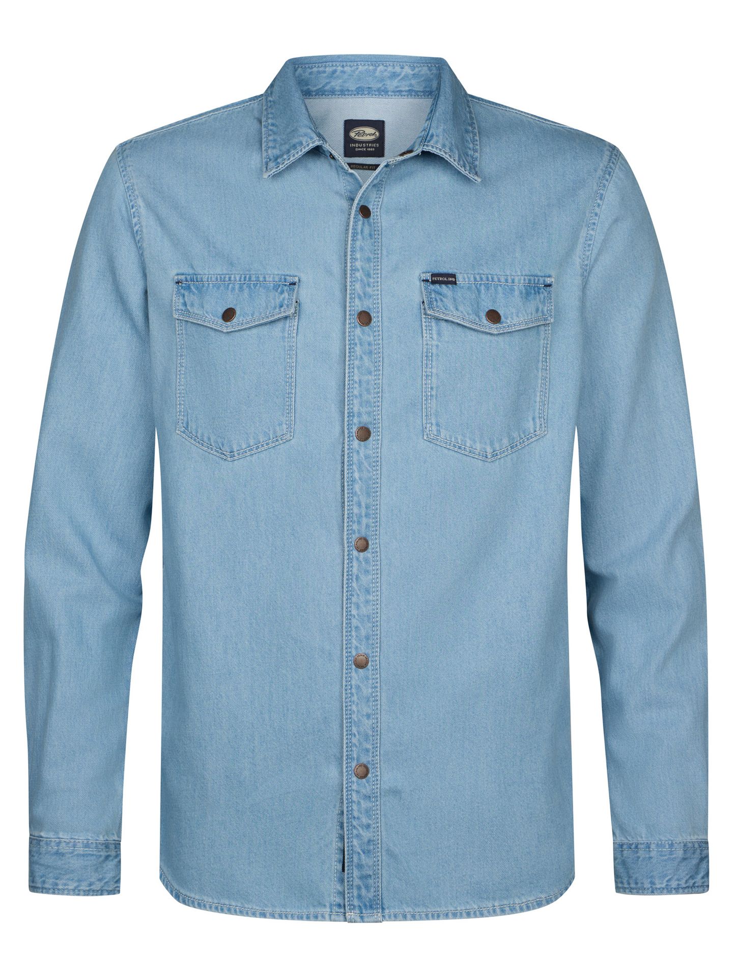 Men Shirt Long Sleeve Denim