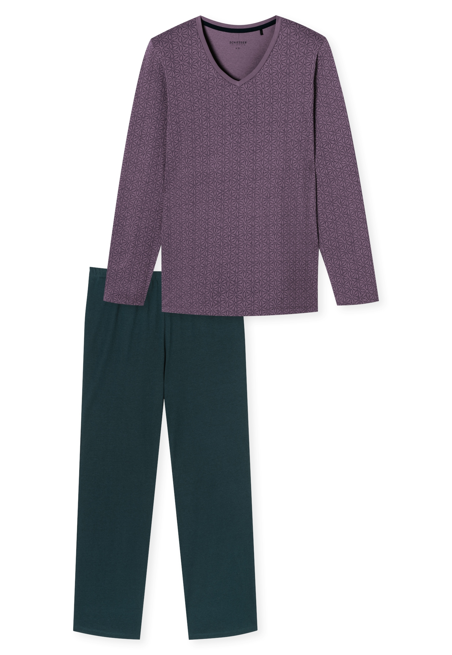 Single-Jersey Damen-Schlafanzug lang