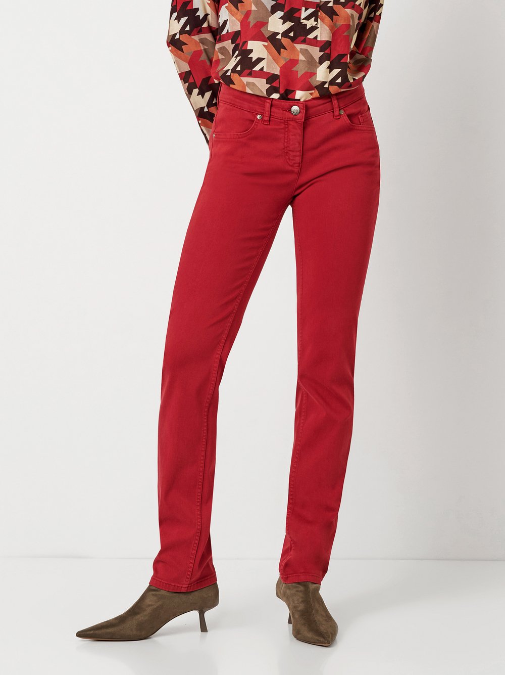 elastische Damenjeans "Perfect Shape Straight" aus Satin Touch Coloured Denim