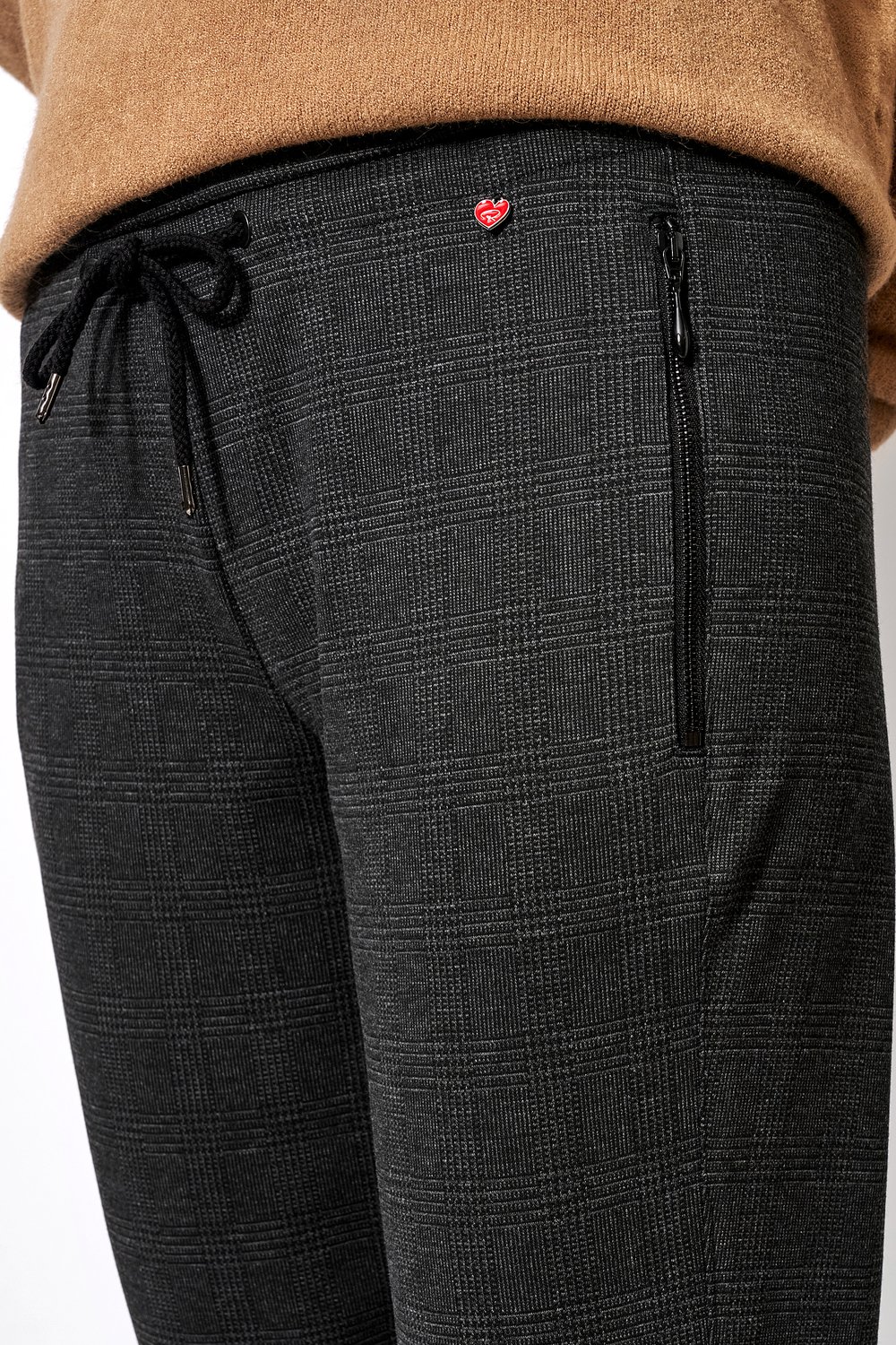 Jogpants "Scarlet Trend" aus Glencheck-Stoff
