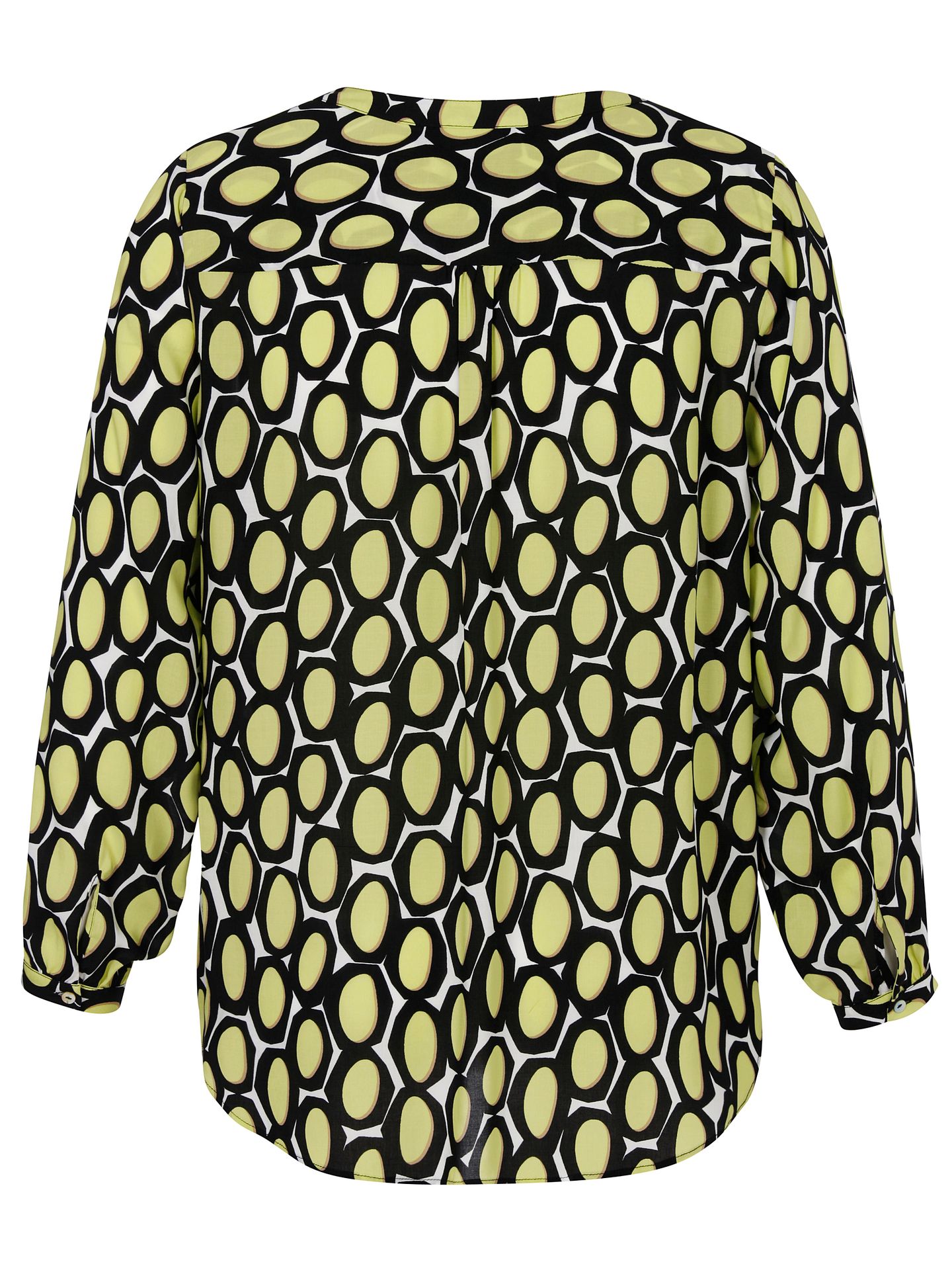 Bluse mit graphishem Allover-Muster aus reiner Viskose