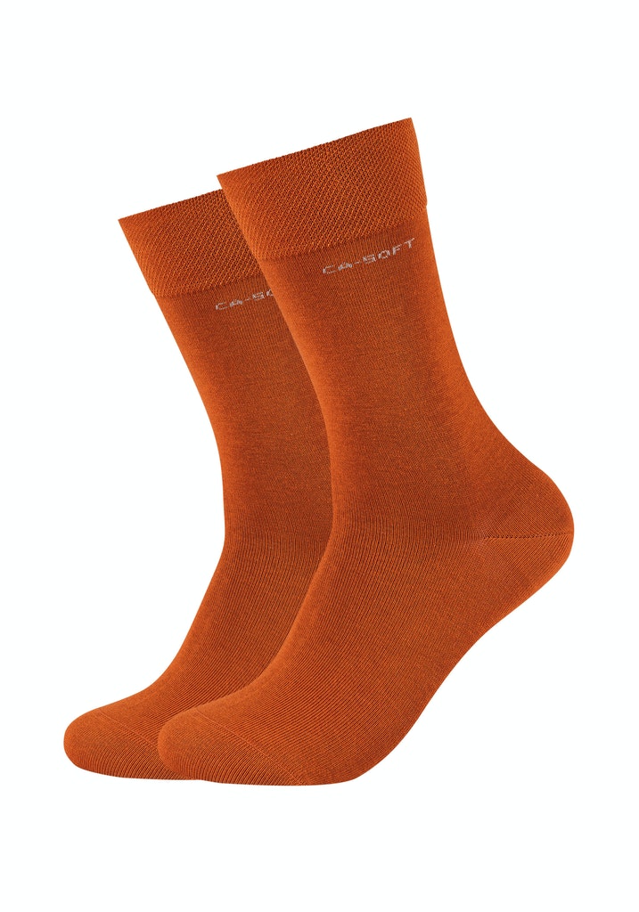 Unisex Socke "ca-soft Socks 2p" aus Baumwoll-Mix mit druckfreiem Bund, im Doppelpack