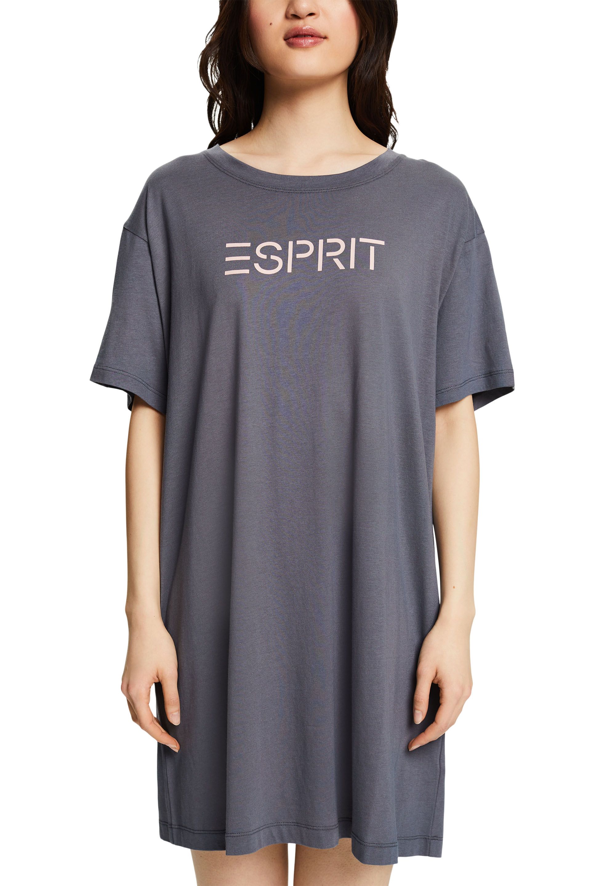 Sleepshirt aus Bio-Baumwoll-Modal-Jersey mit Logo-Print