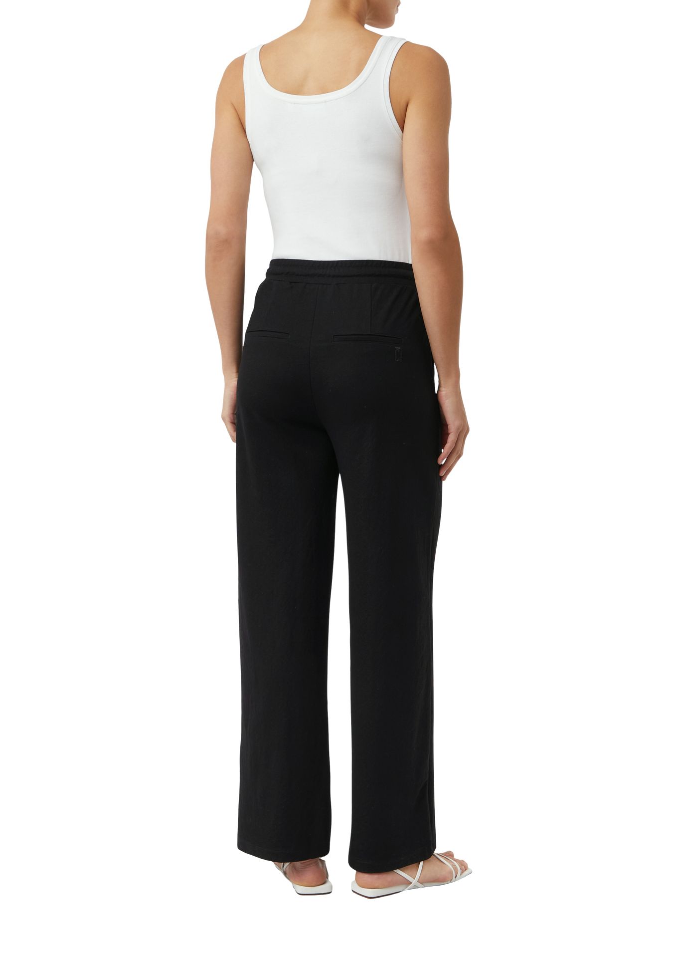 Sportliches Tanktop mit dezentem Logo-Print in Baumwoll-Ripp