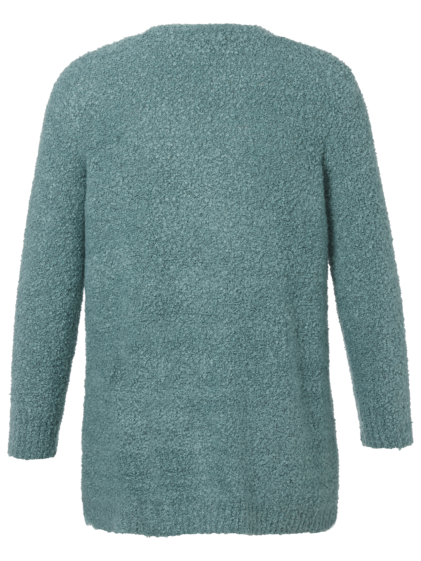 offene Boucle-Strickjacke mit Wollanteil