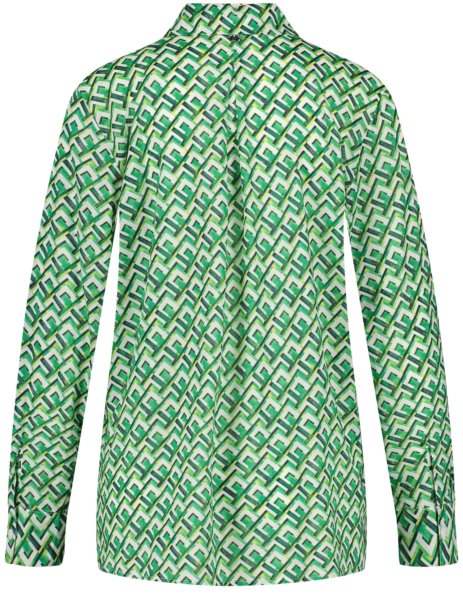 Hemd-Bluse mit Allover-Graphikdruck aus reiner Baumwolle