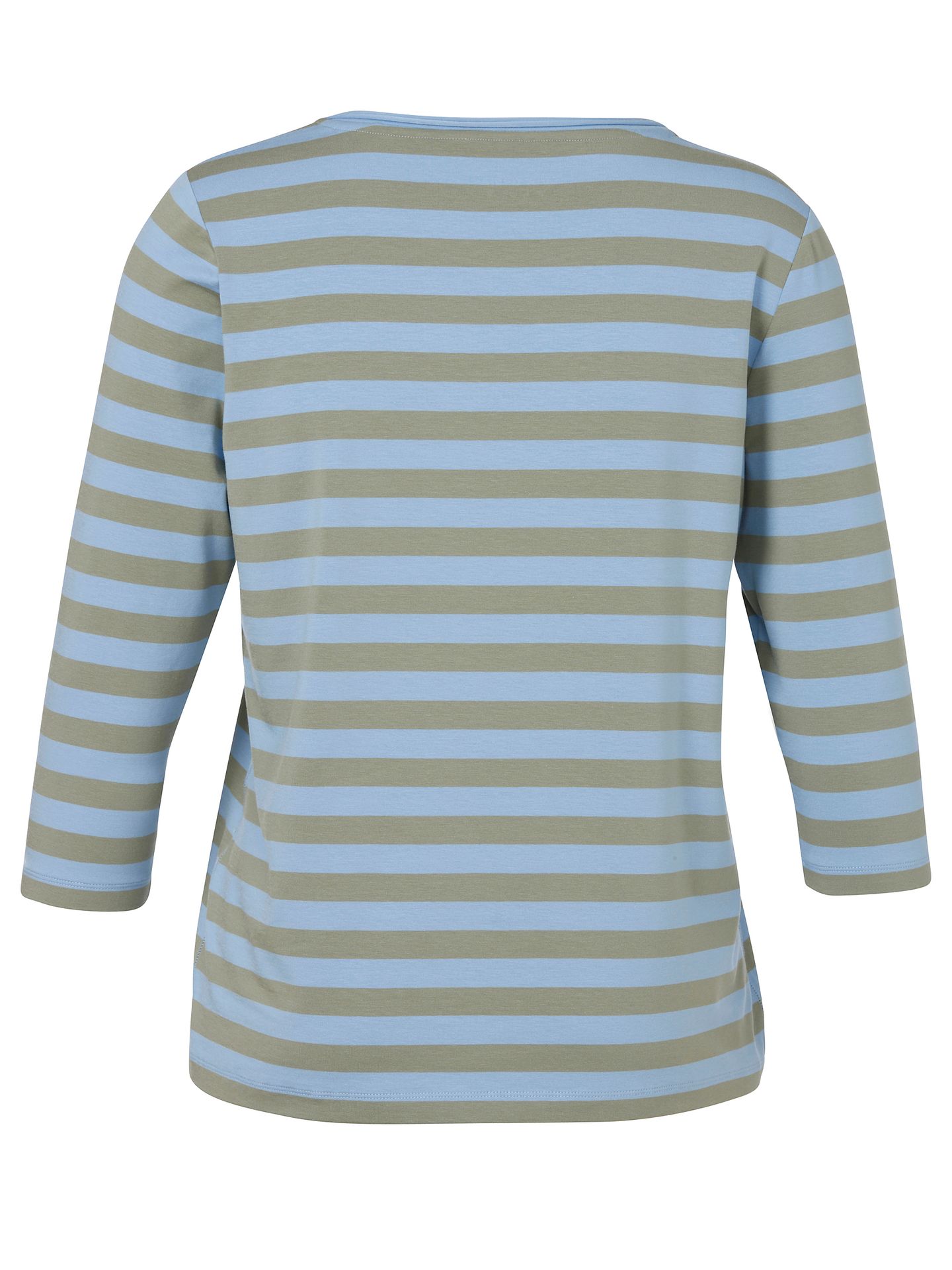 geringeltes 3/4 Arm-T-Shirt aus Baumwoll-Mix