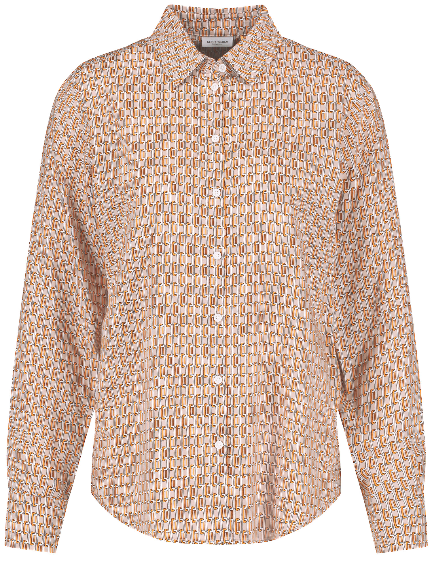 Hemd-Bluse mit Minimal-Print aus reiner Viskose