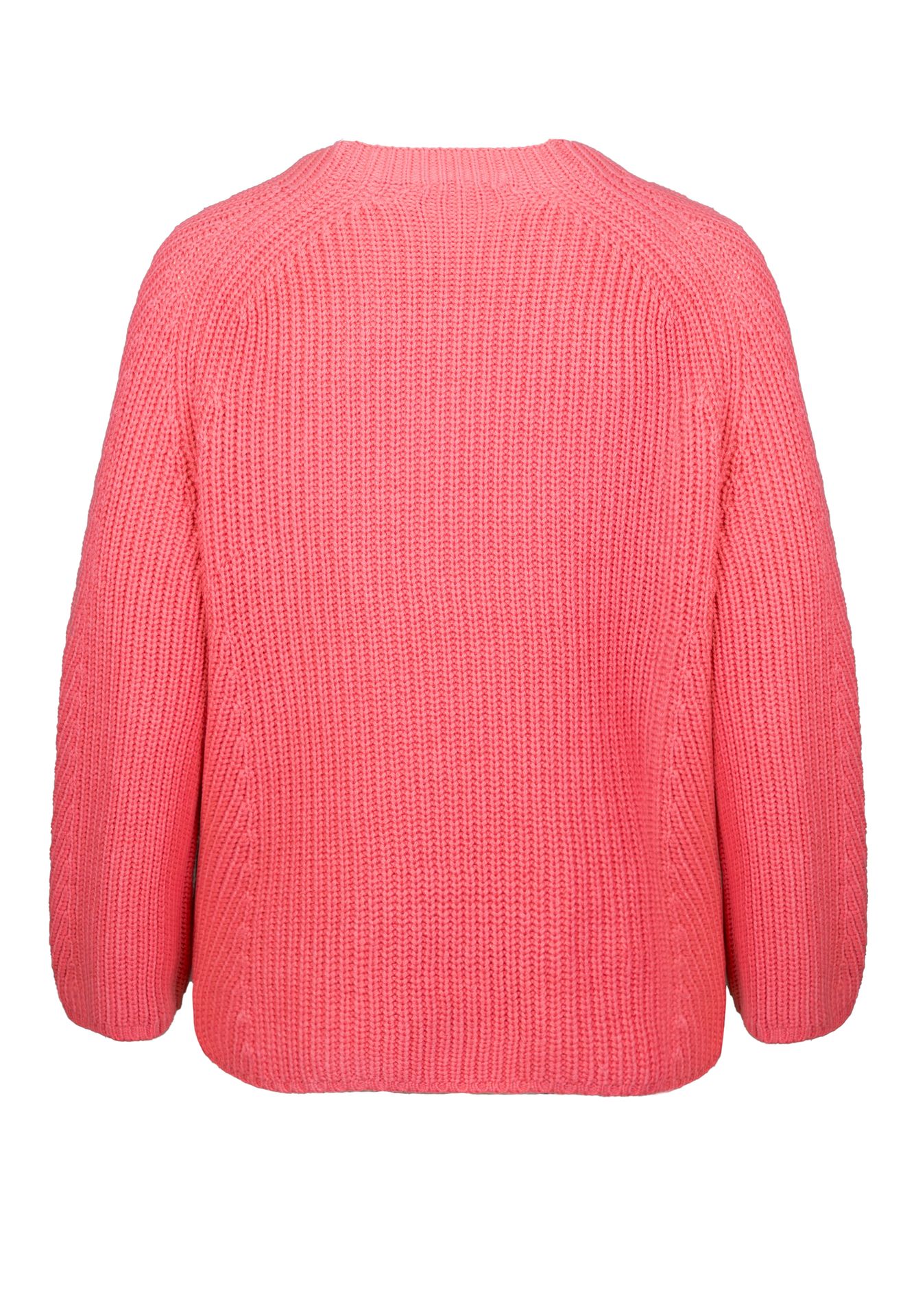 Grobstrick-Sommer-Pullover "REMIS" aus Baumwoll-Mix mit Blumen-Stick-Motiv