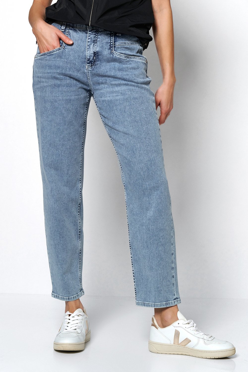 femine Plus-Fit-Jeans "Happy" aus Baumwoll-Elasthan