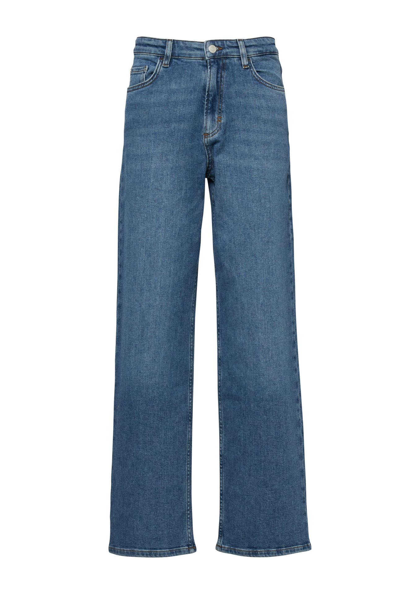 modische Jeans-Hose mit weitem Bein aus Baumwoll-Elasthan