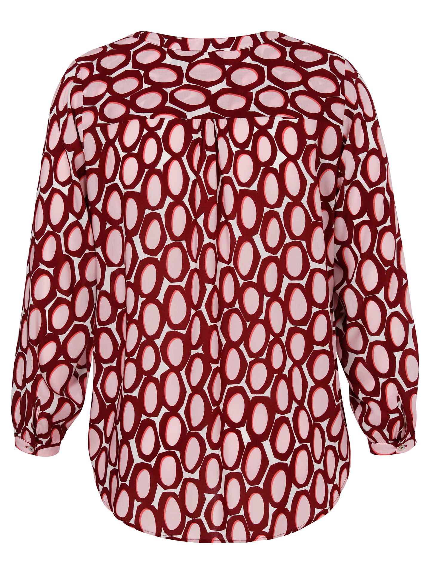 Bluse mit graphishem Allover-Muster aus reiner Viskose