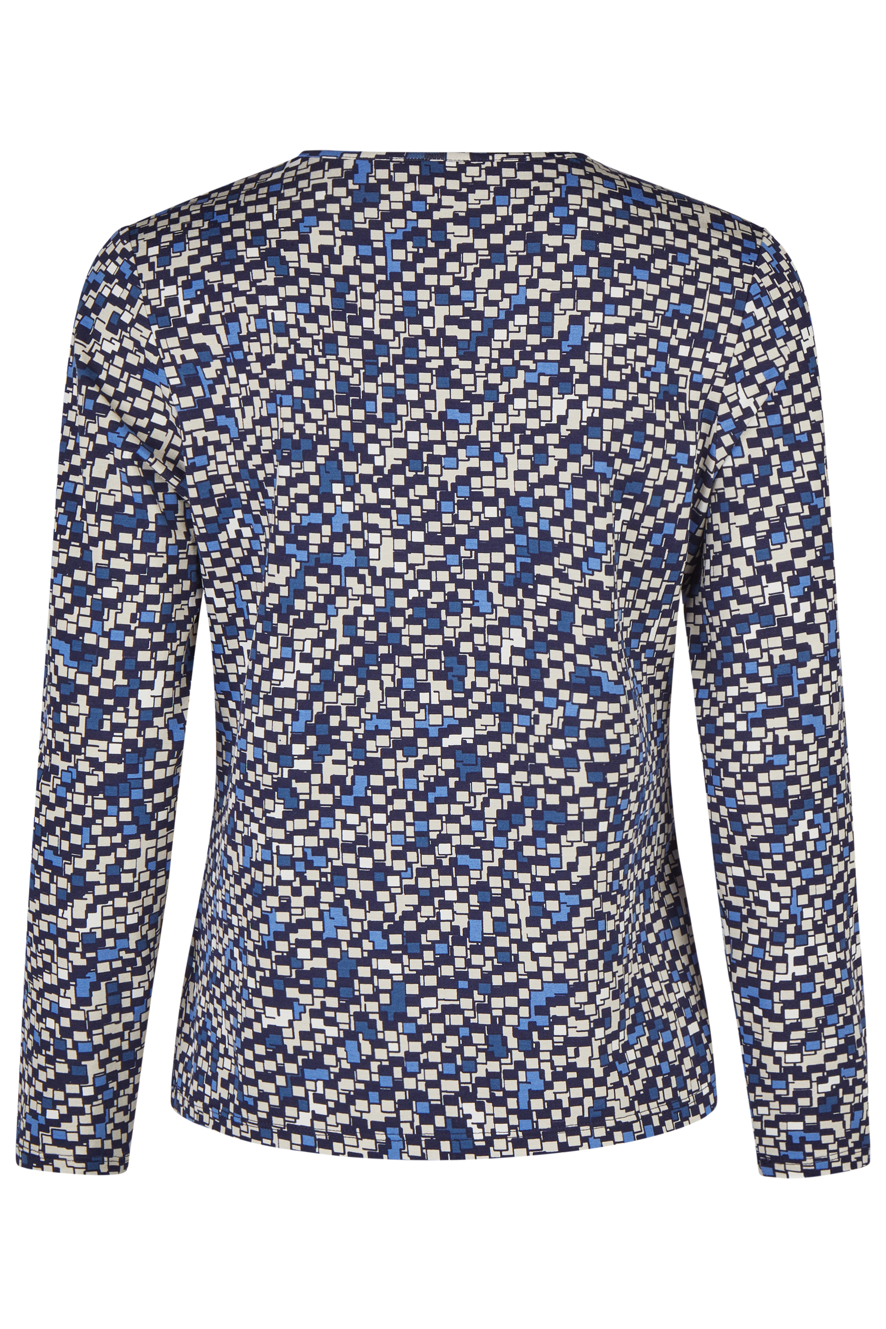 gemustertes Langarm-Shirt aus Viskose