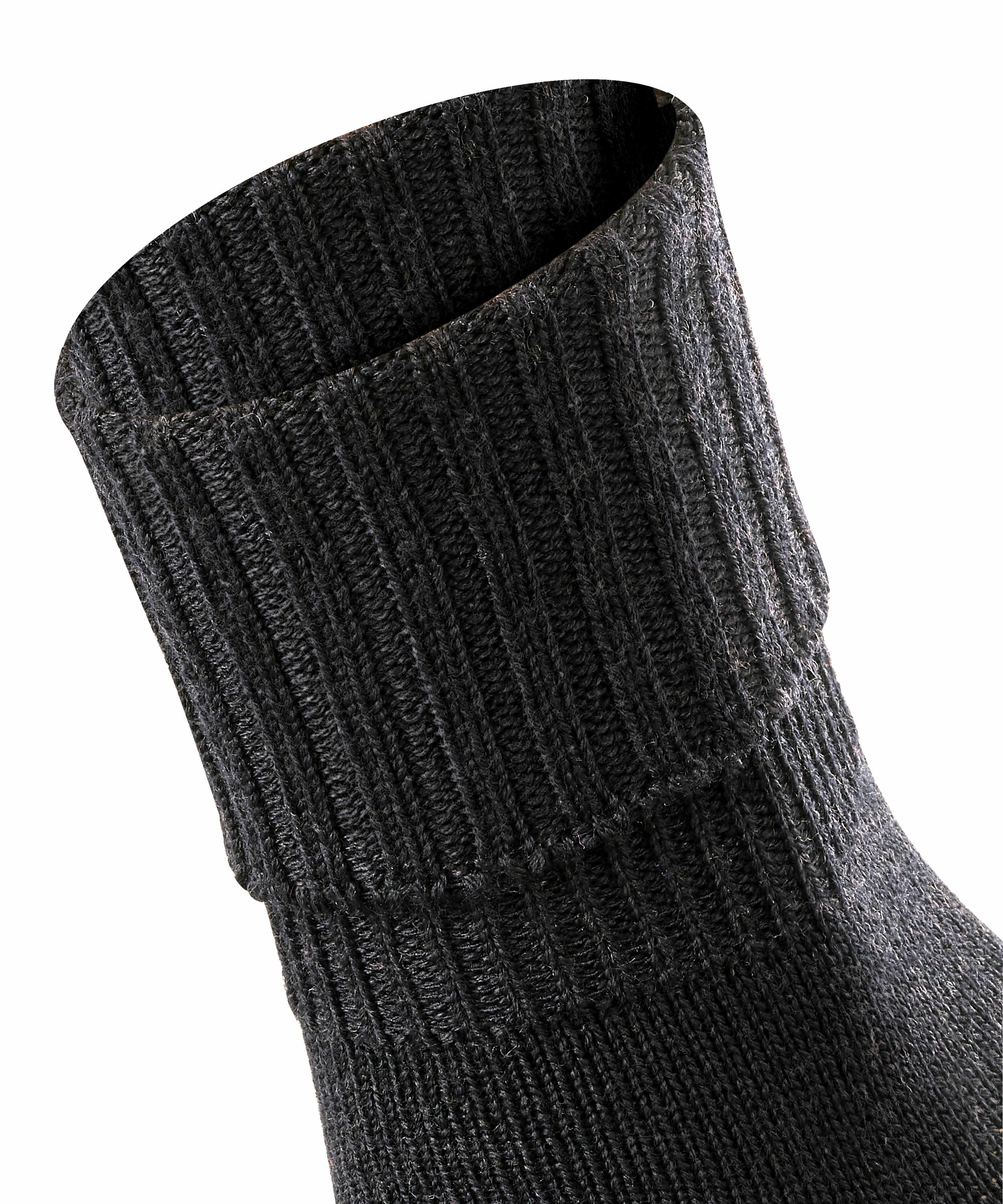 Woll-Socke "Striggings Rib" mit Umschlag