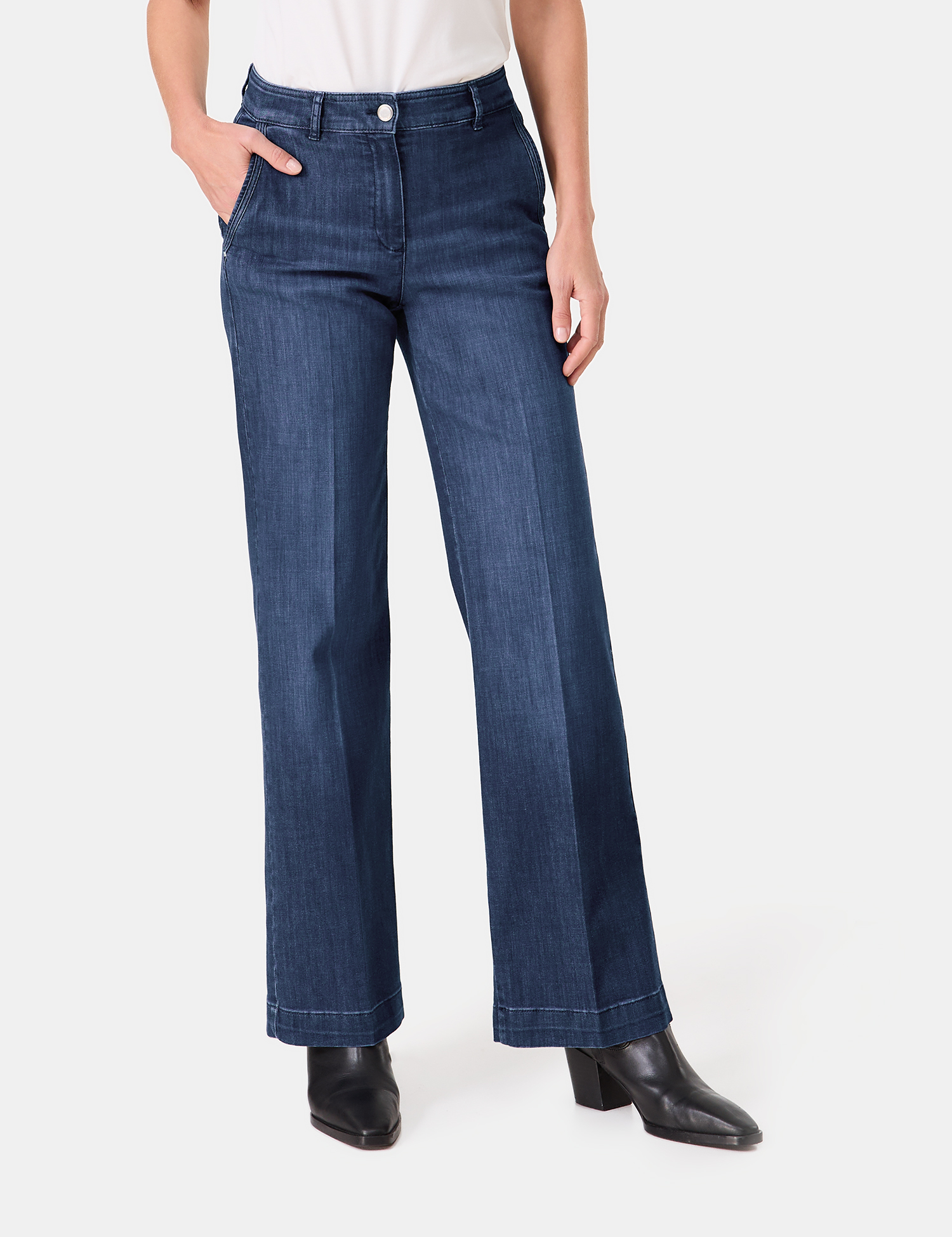 Jeans Wide Leg mit Stretchkomfort