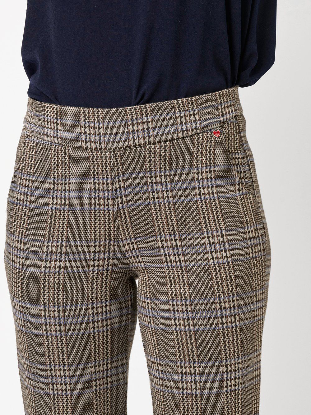 weiche Schlupfhose "Scarlet Wide Leg" in kariert