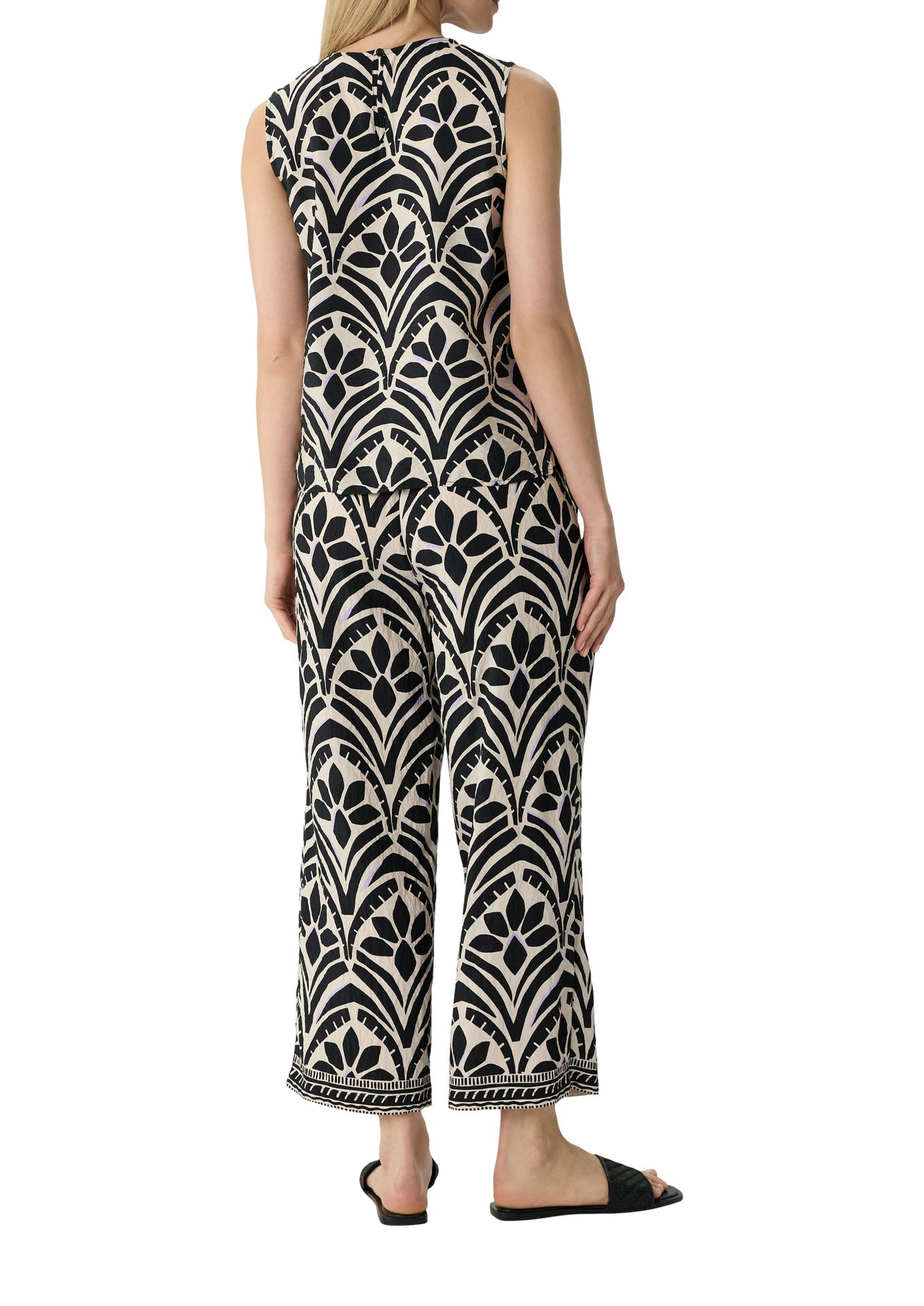 Culotte aus Viskosemix mit Allover-Print