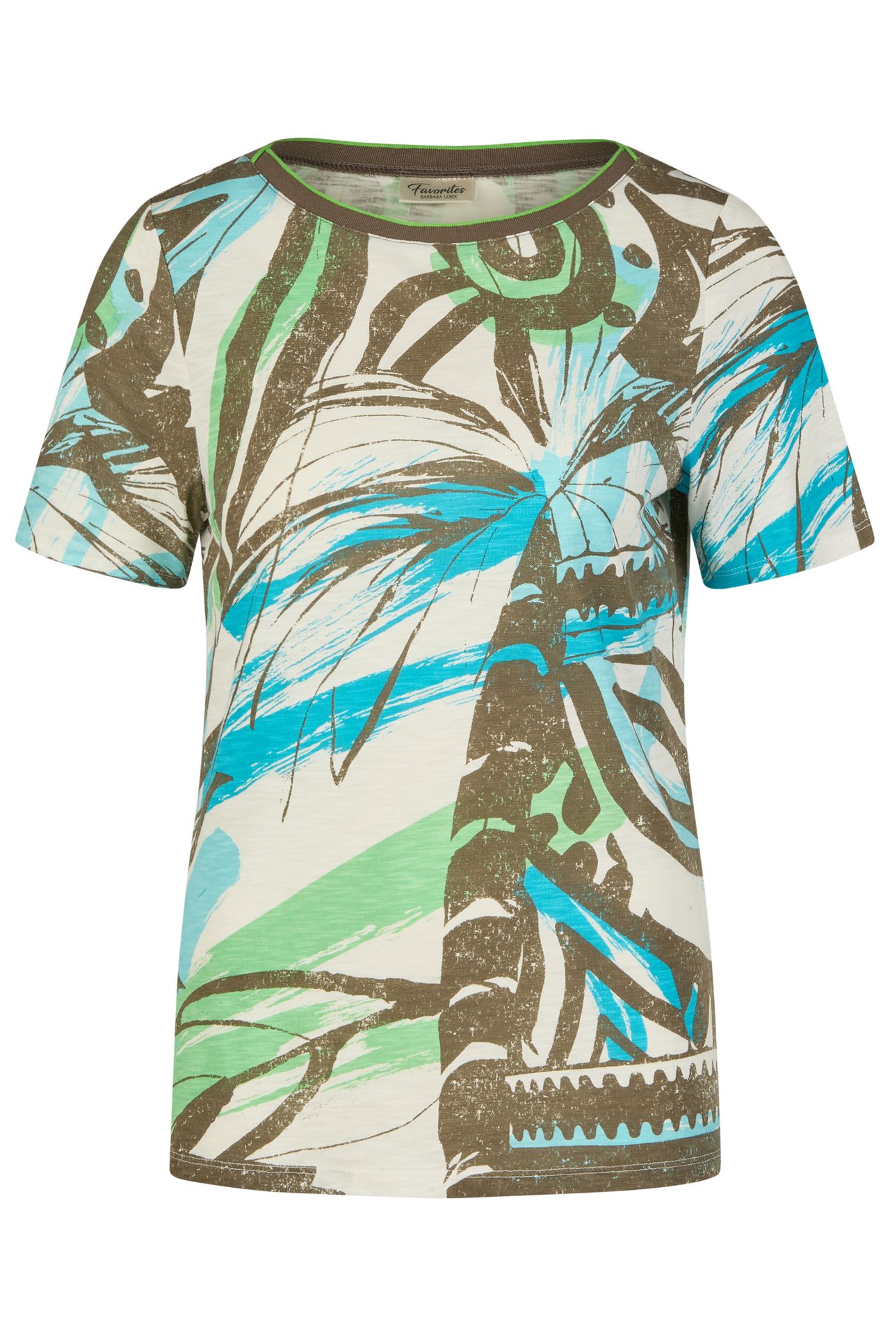 Allover-Print-T-Shirts aus Baumwoll-Modal