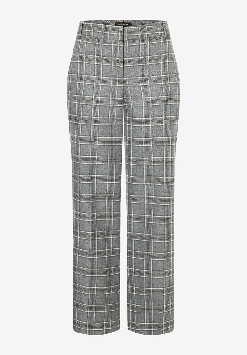weite Stoff-Hose mit Karo-Web-Muster