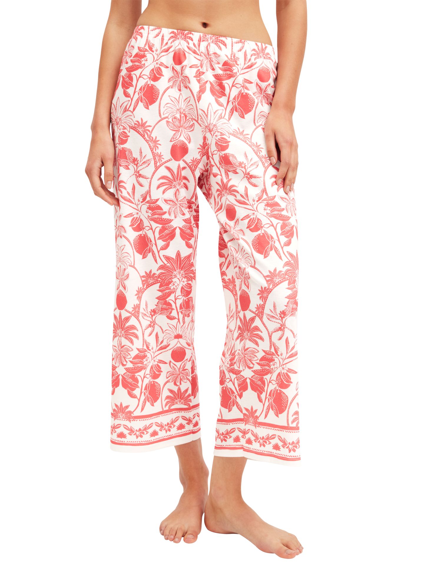 Sleepwear-7/8 Pants mit Allover-Dessin aus Baumwoll-Interlock-Jersey