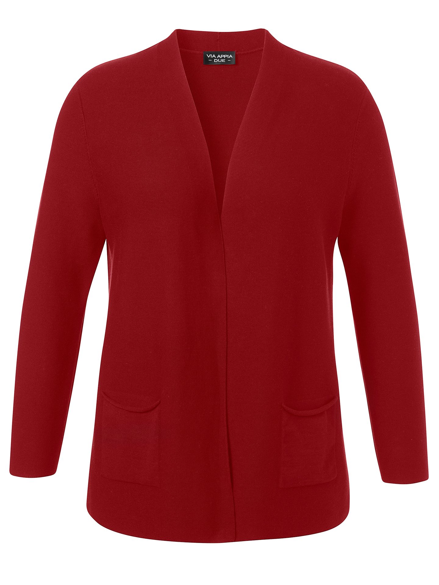 leichter offener Strick-Cardigan mit Struktur aus reiner Baumwolle