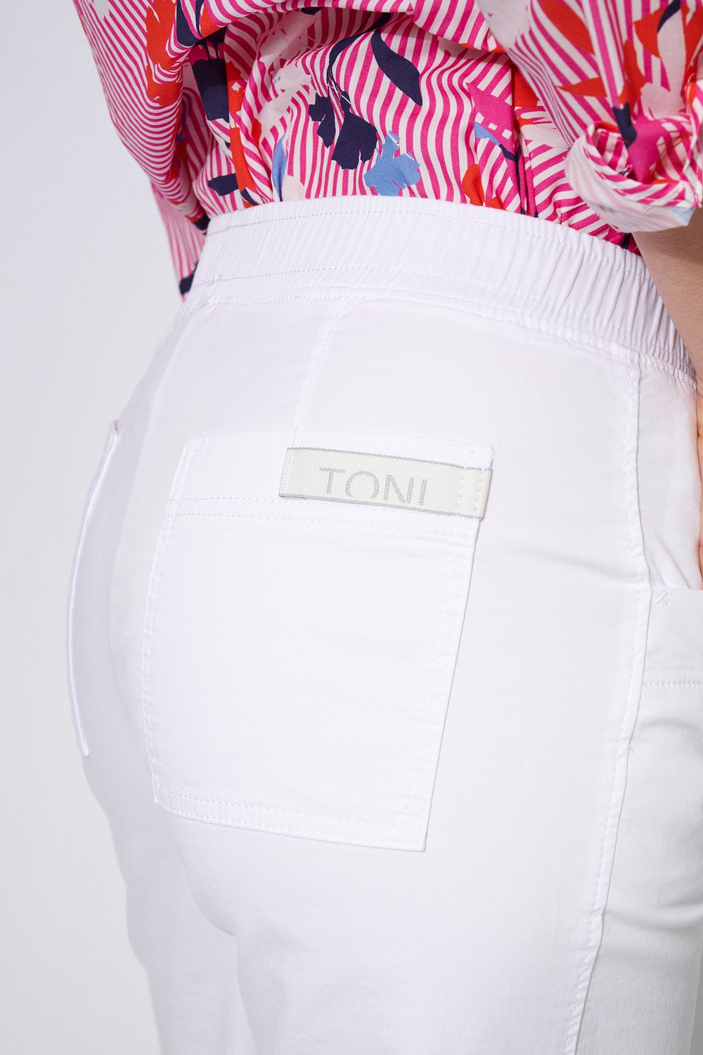 verkürzte Baumwoll-Hose mit modisch weitem Bein "Sue Wide 3/4"