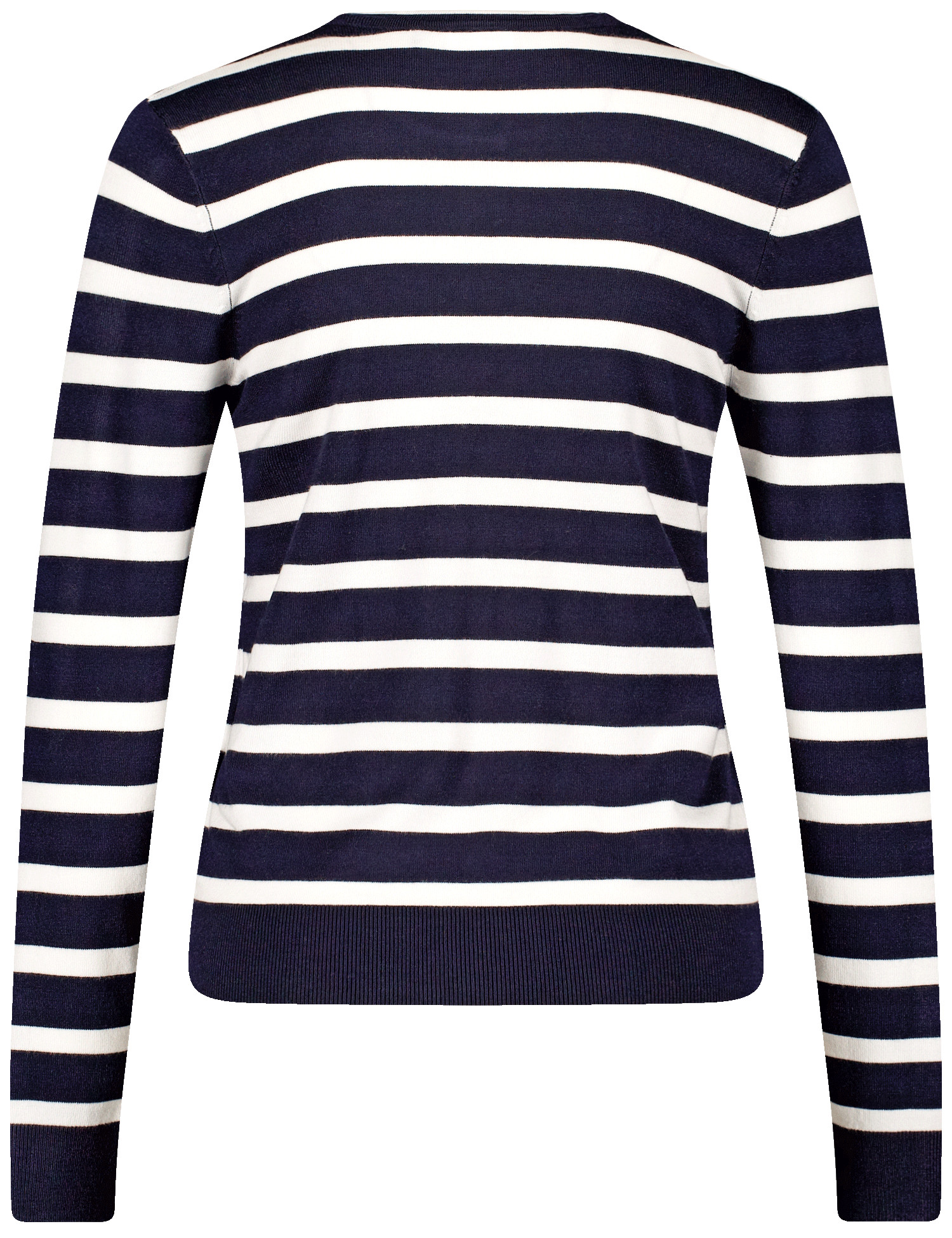 Geringelter Cardigan aus Feinstrick