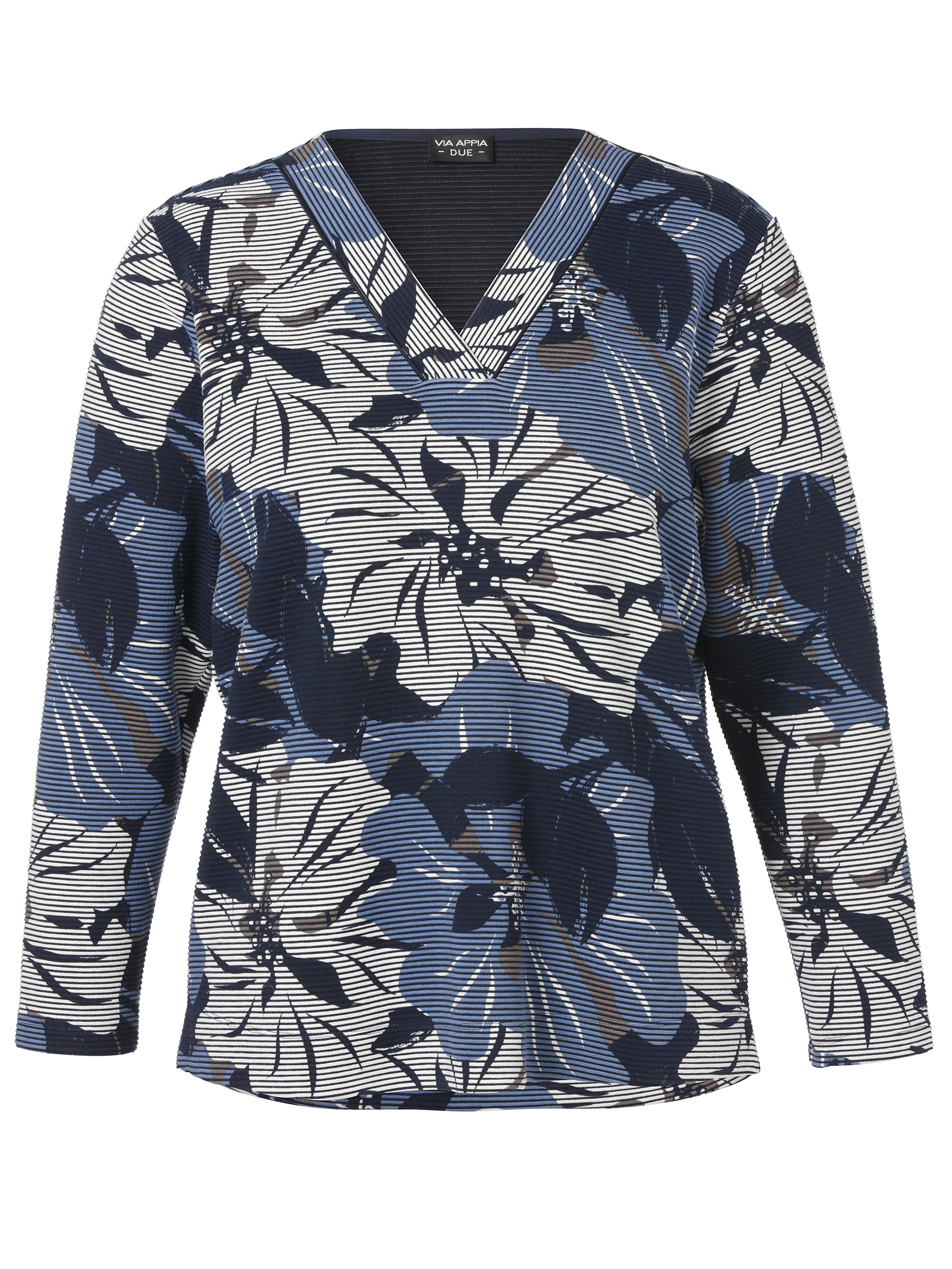 Sweatshirt mit floralem Druck aus Viskose-Mix
