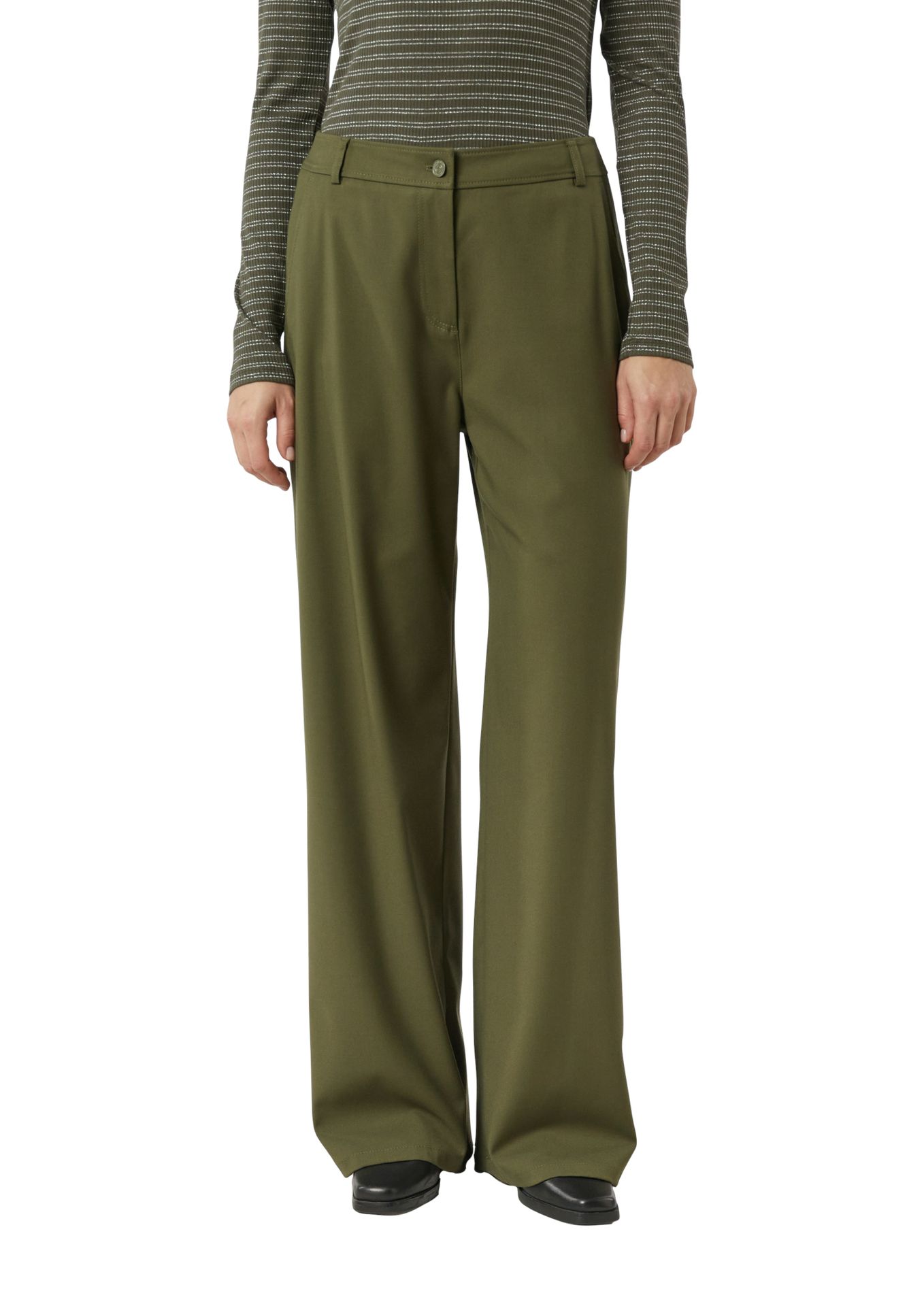 elegante fließend weite Hose mit Viskose-Anteil