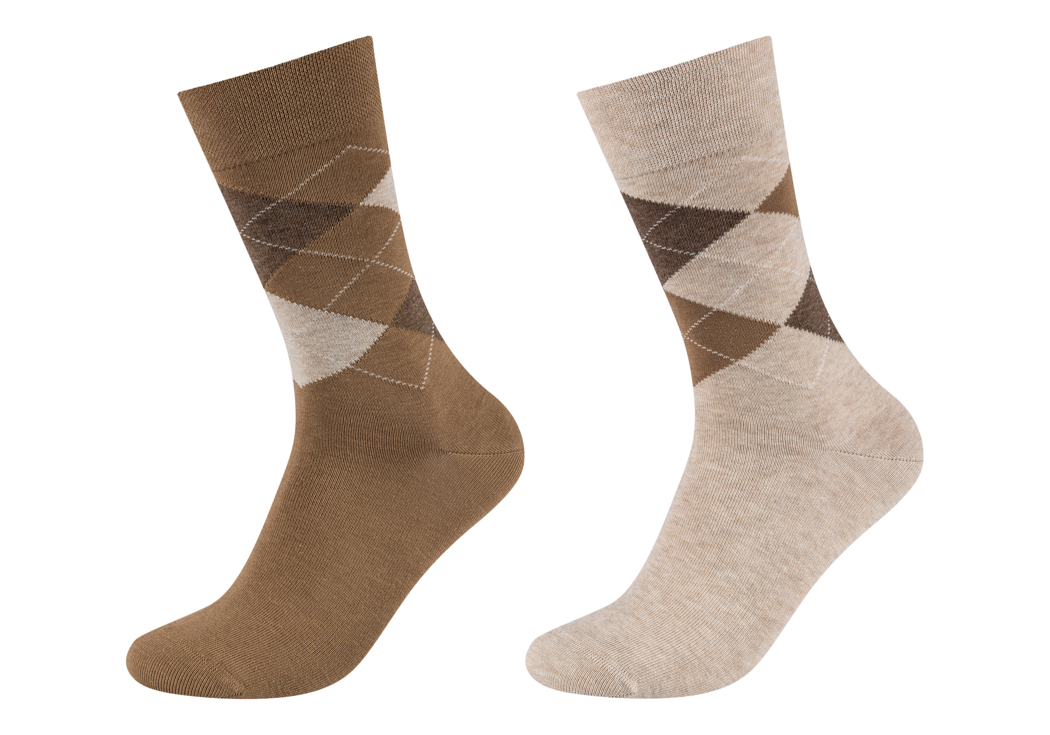 Herren-Socke im Argyle-Muster aus Baumwoll-Mix im Doppelpack