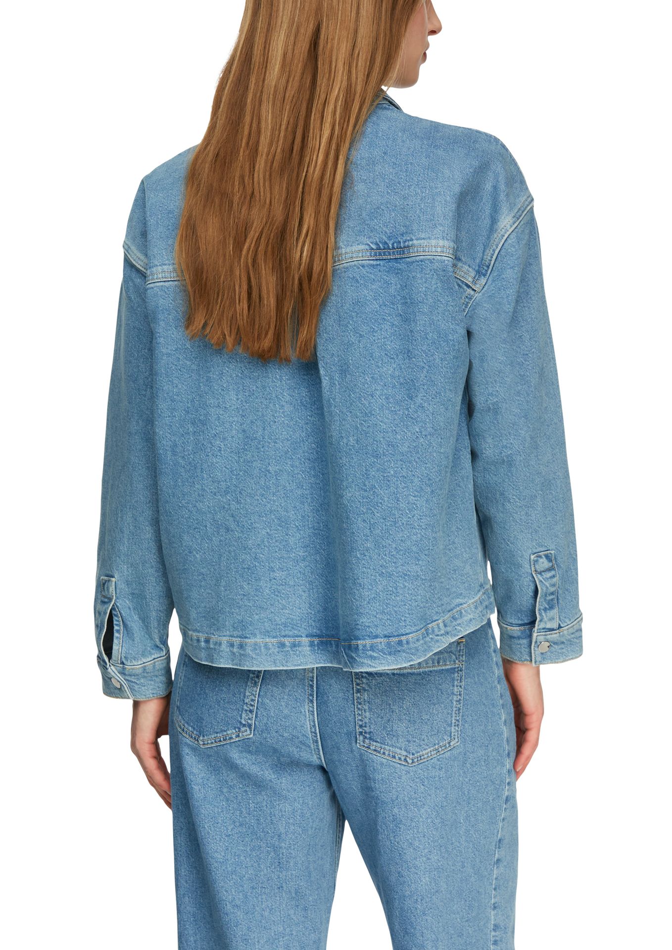 relaxede Jeans-Jacke aus Baumwoll-Elasthan